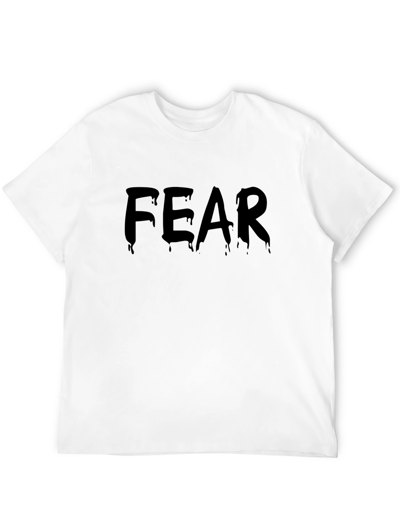Fear Graphic Print Black T-Shirt