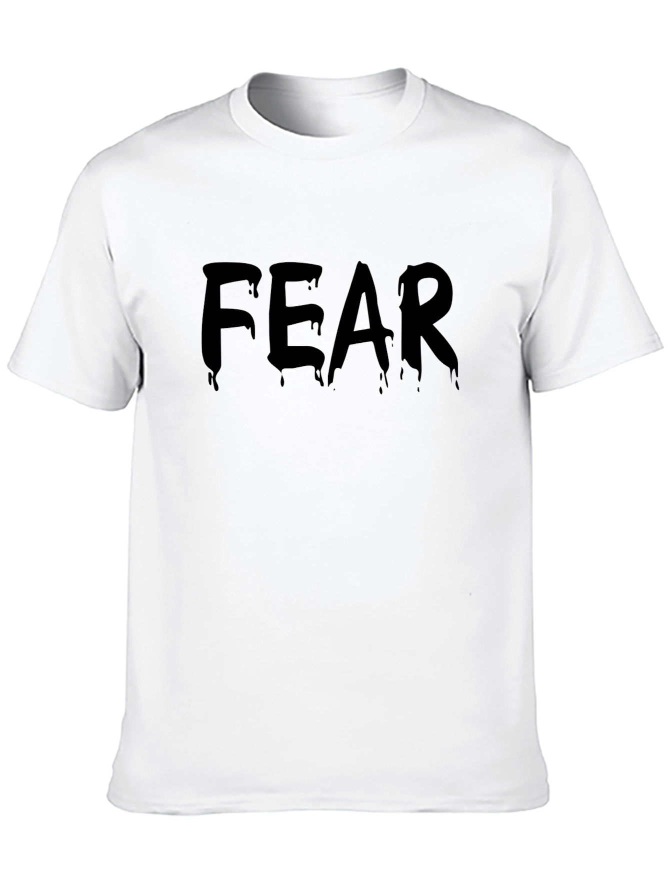 Fear Graphic Print Black T-Shirt