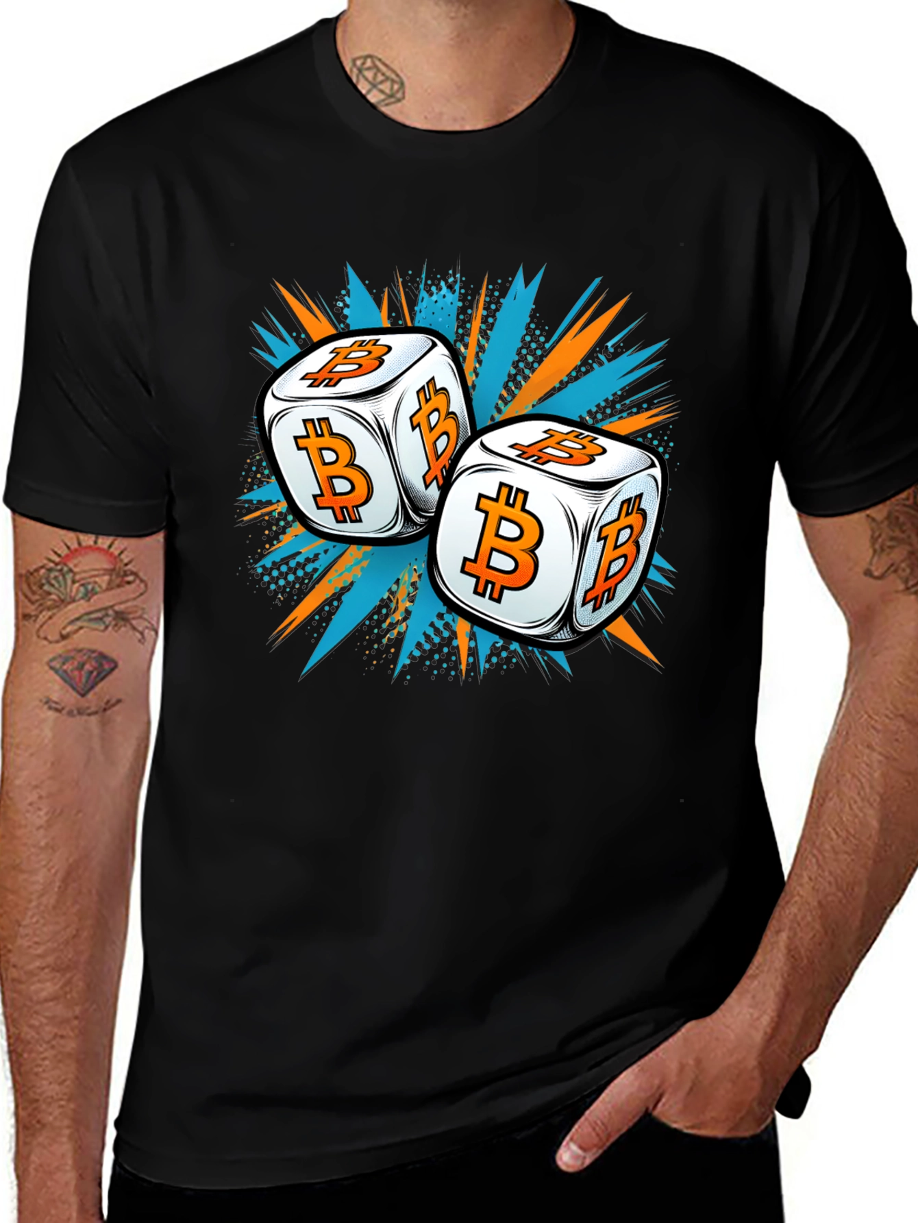 Bitcoin Dice T-Shirt - Crypto Gambling Tee