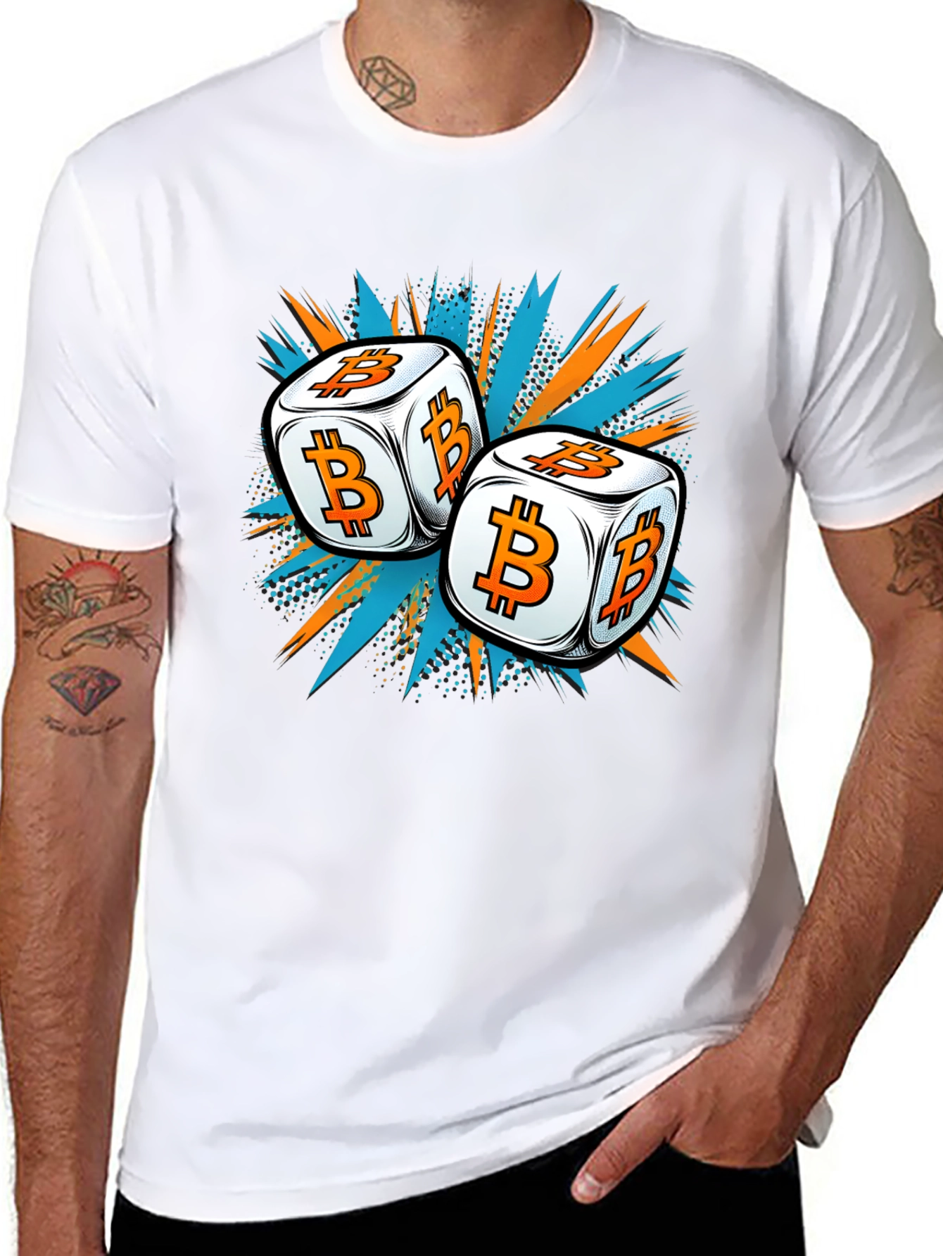 Bitcoin Dice T-Shirt - Crypto Gambling Tee