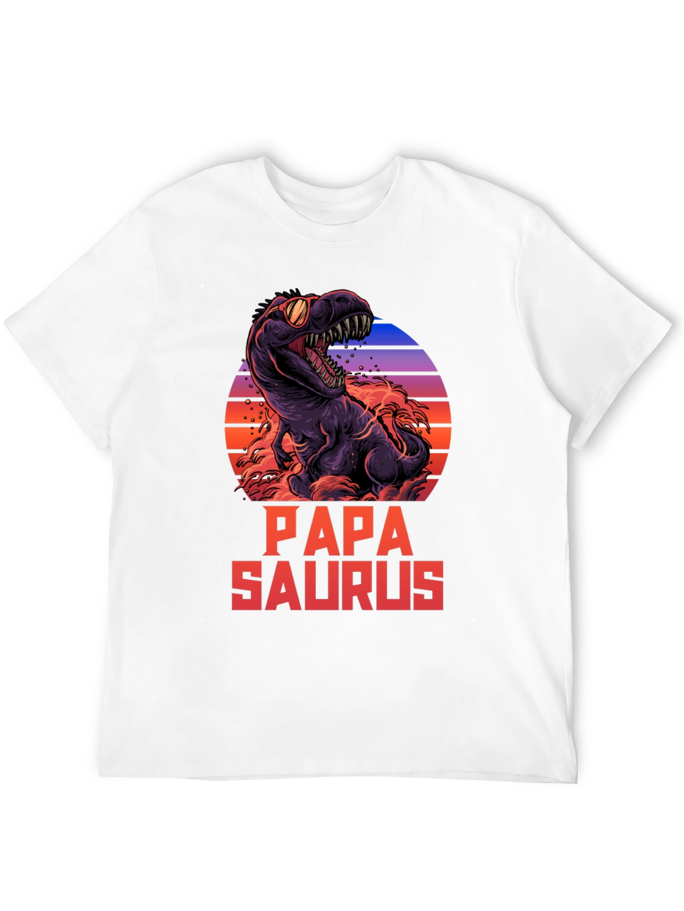Papa Saurus T-Shirt - Retro Dinosaur Dad Tee