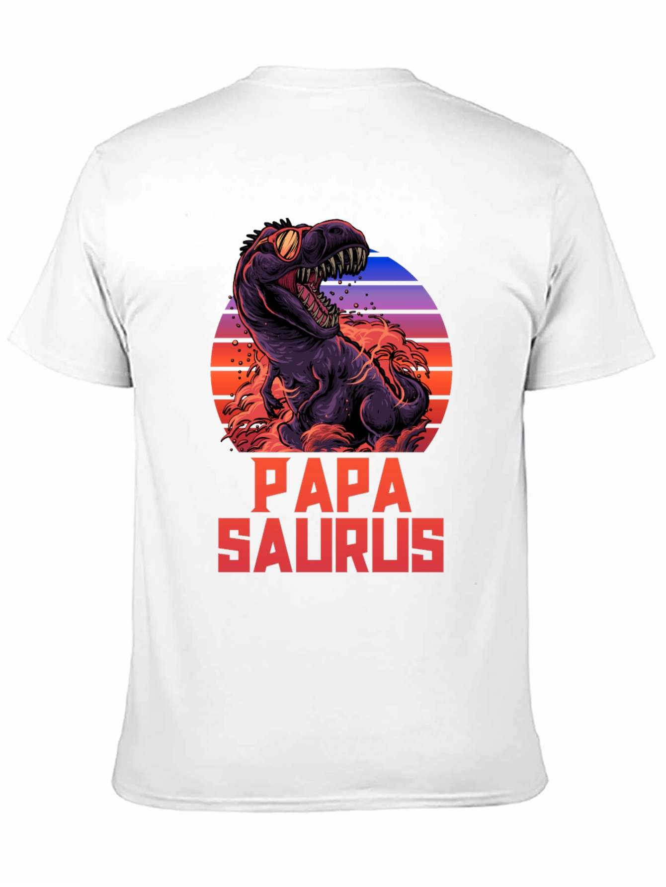 Papa Saurus T-Shirt - Retro Dinosaur Dad Tee