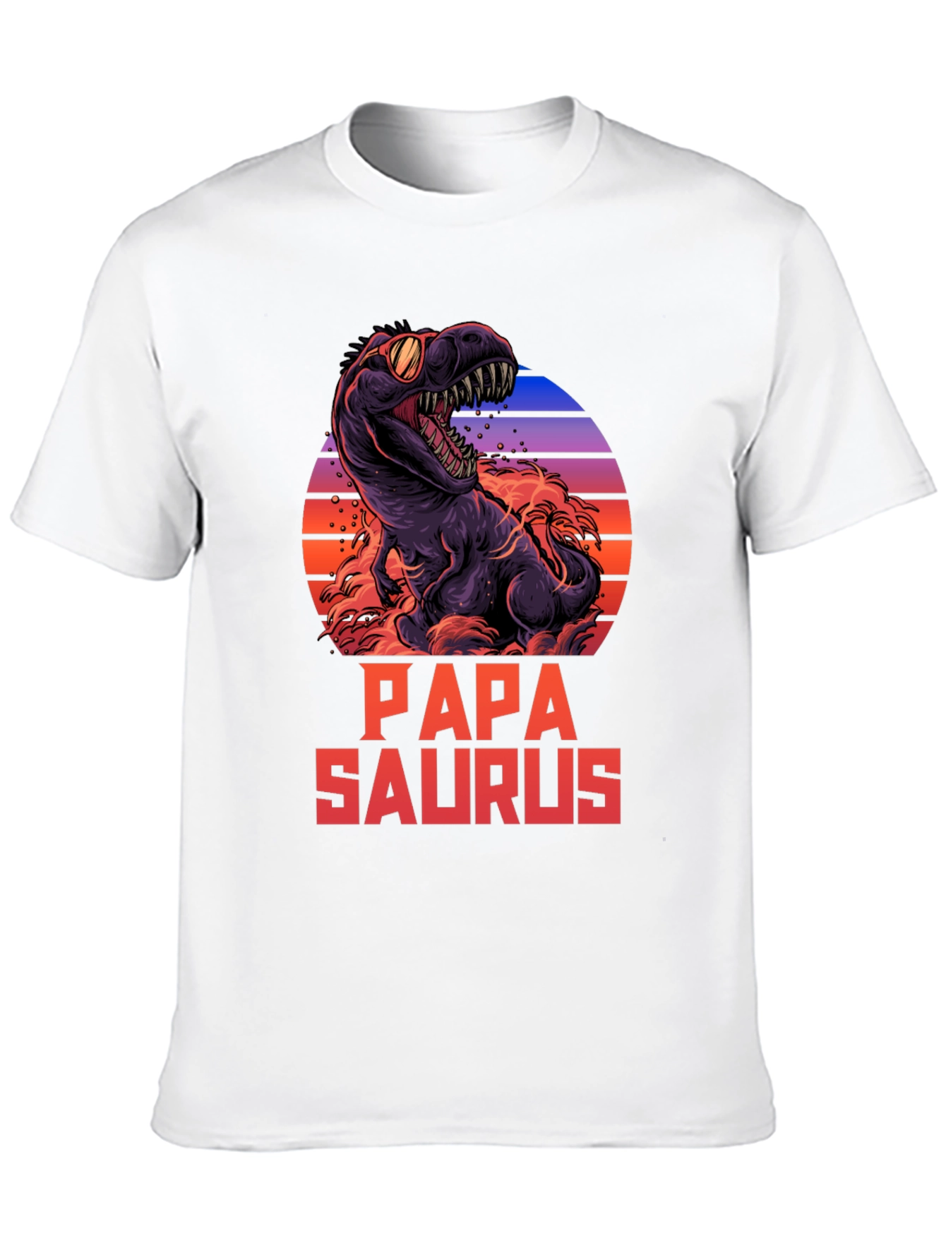 Papa Saurus T-Shirt - Retro Dinosaur Dad Tee