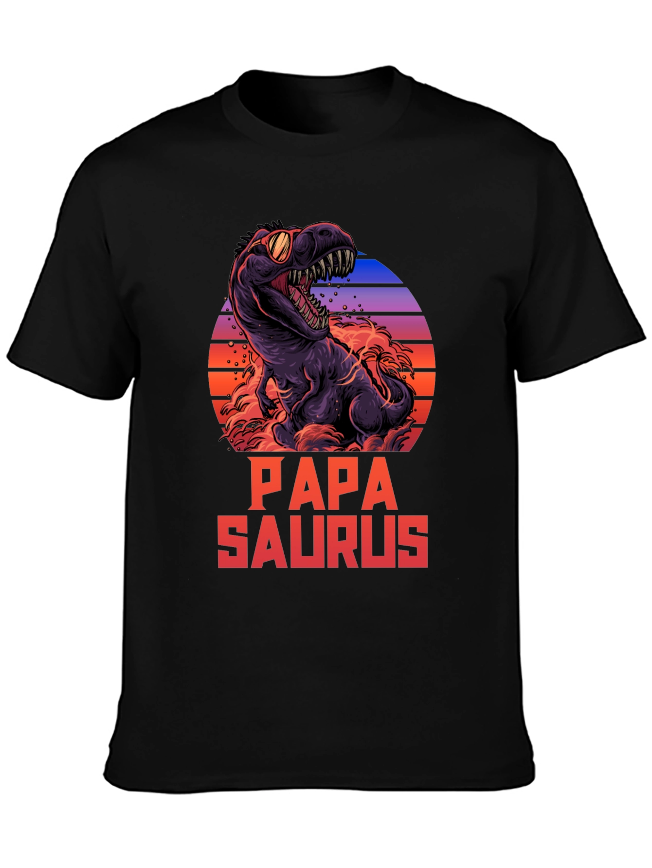 Papa Saurus T-Shirt - Retro Dinosaur Dad Tee