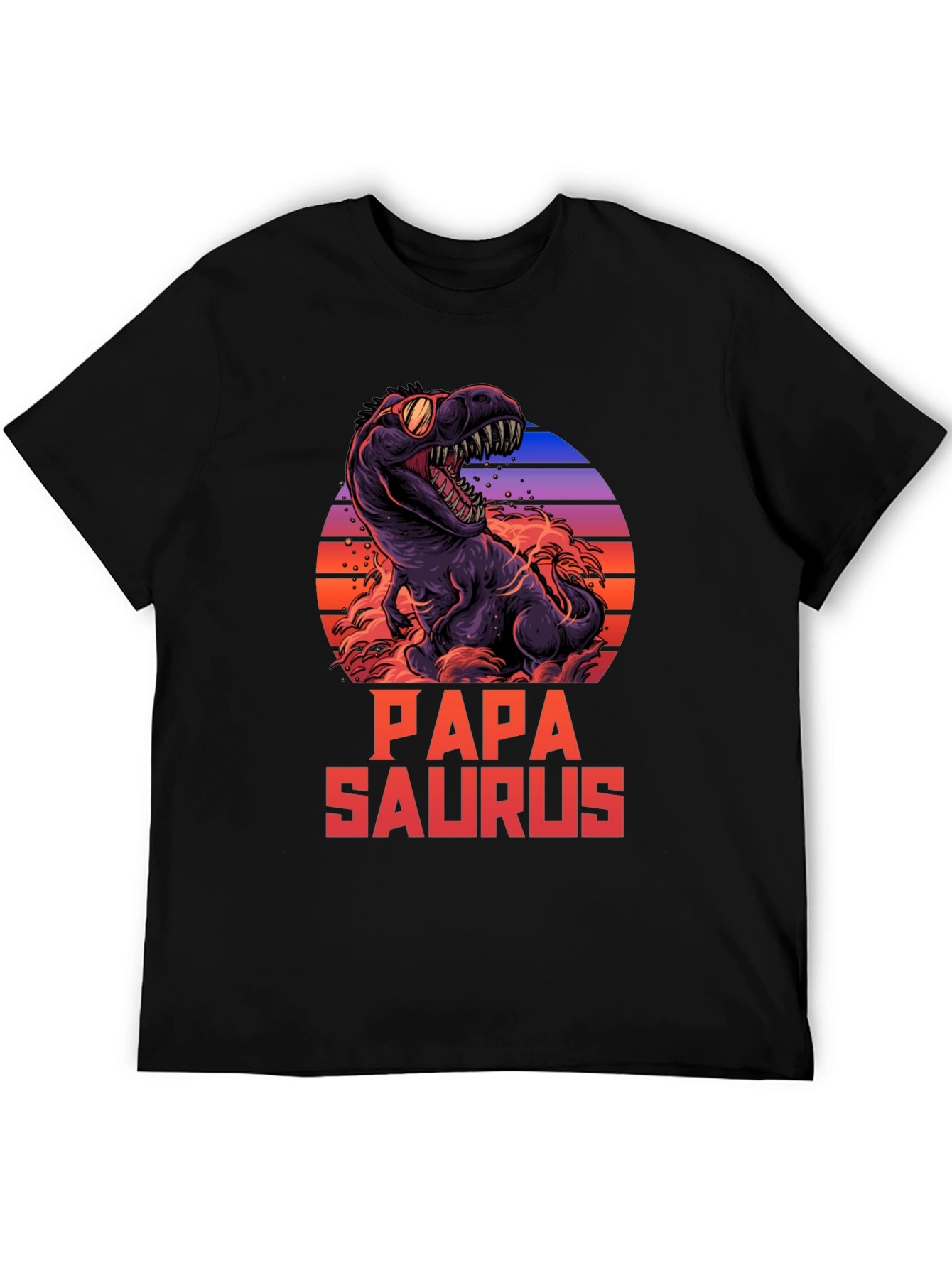 Papa Saurus T-Shirt - Retro Dinosaur Dad Tee