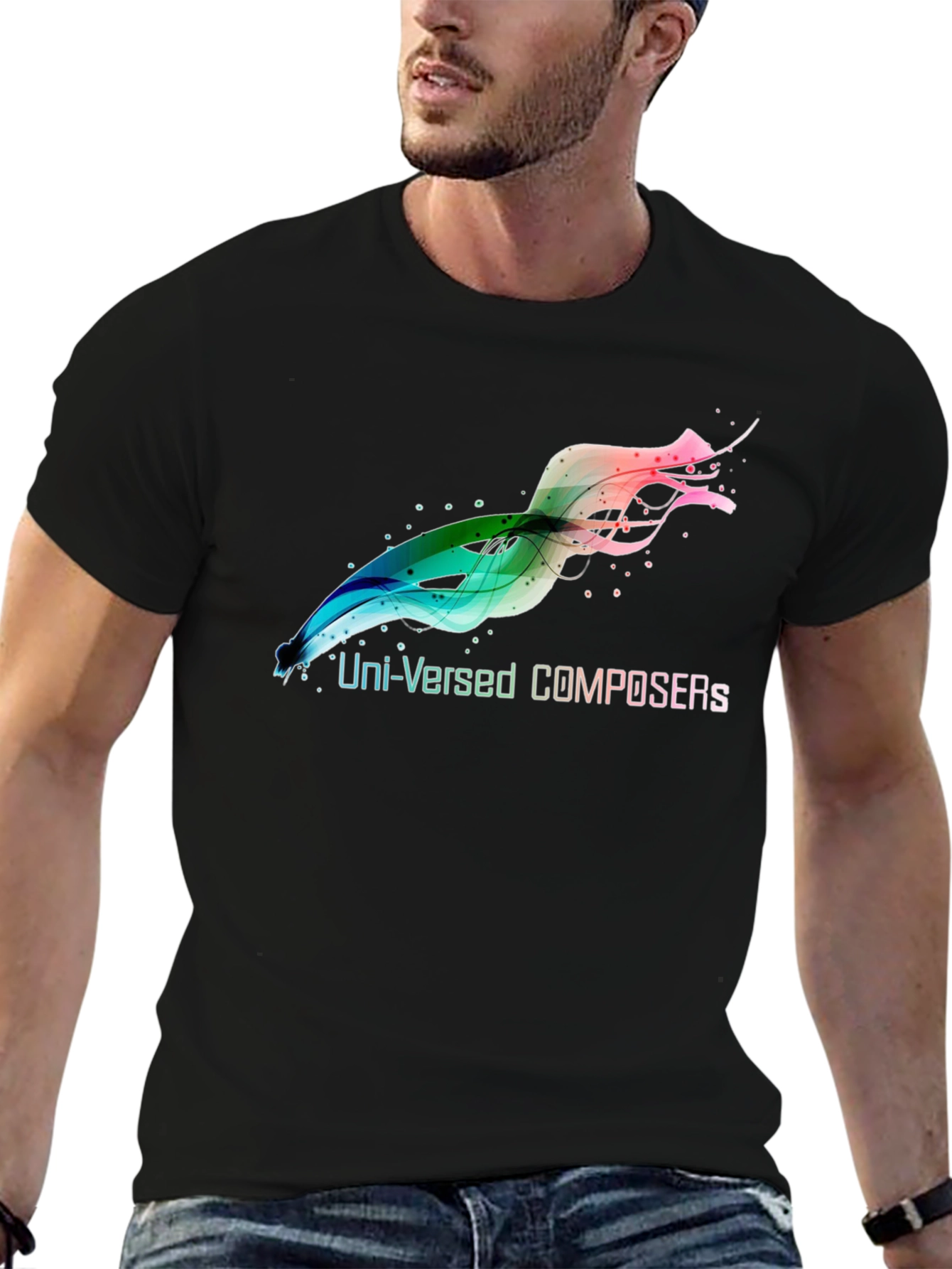 Uni-Versed Composers Graphic Black T-Shirt
