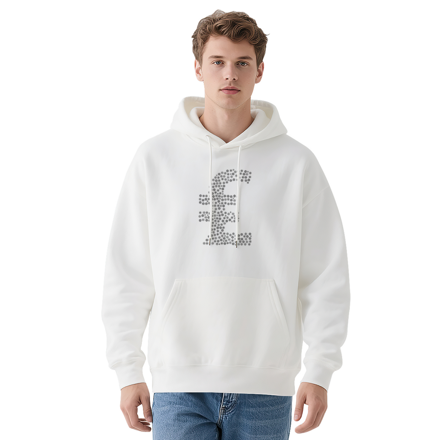Dot Pound Sign Minimal Unisex Hoodie, Gentle Comfort Wear