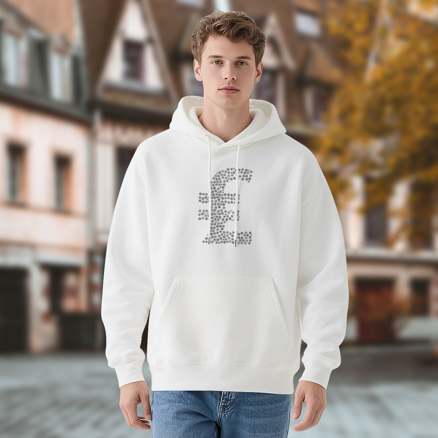 Dot Pound Sign Minimal Unisex Hoodie, Gentle Comfort Wear