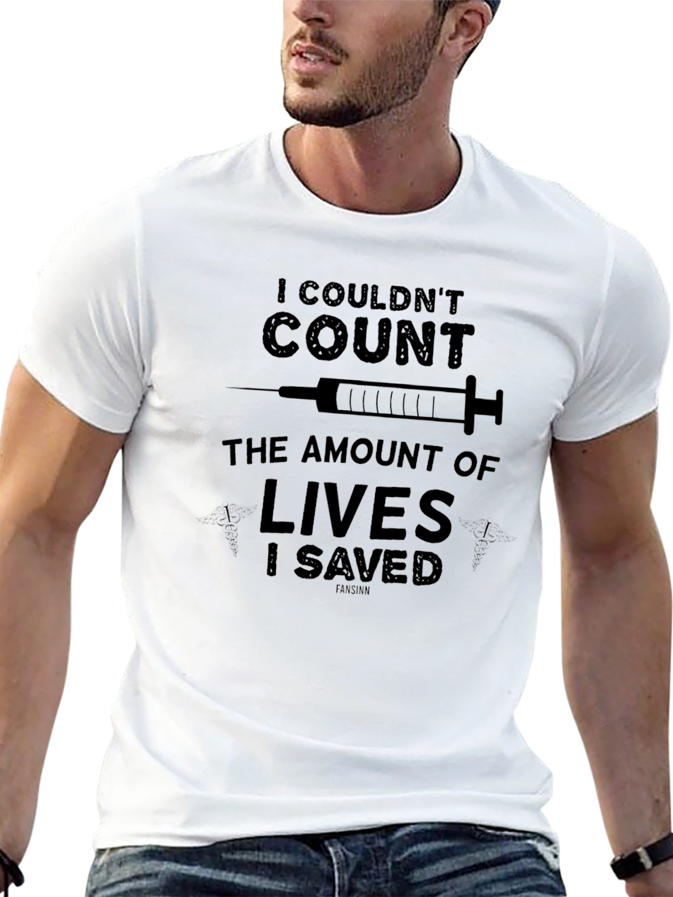 Funny Nurse/Doctor T-Shirt: I Couldnt Count Lives Saved