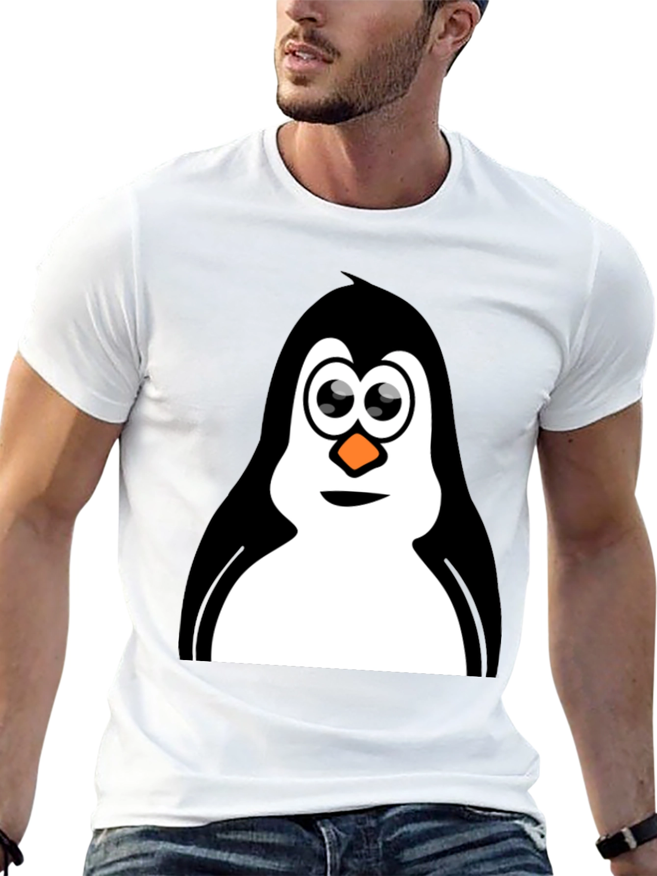 Penguin Graphic Black T-Shirt for Men