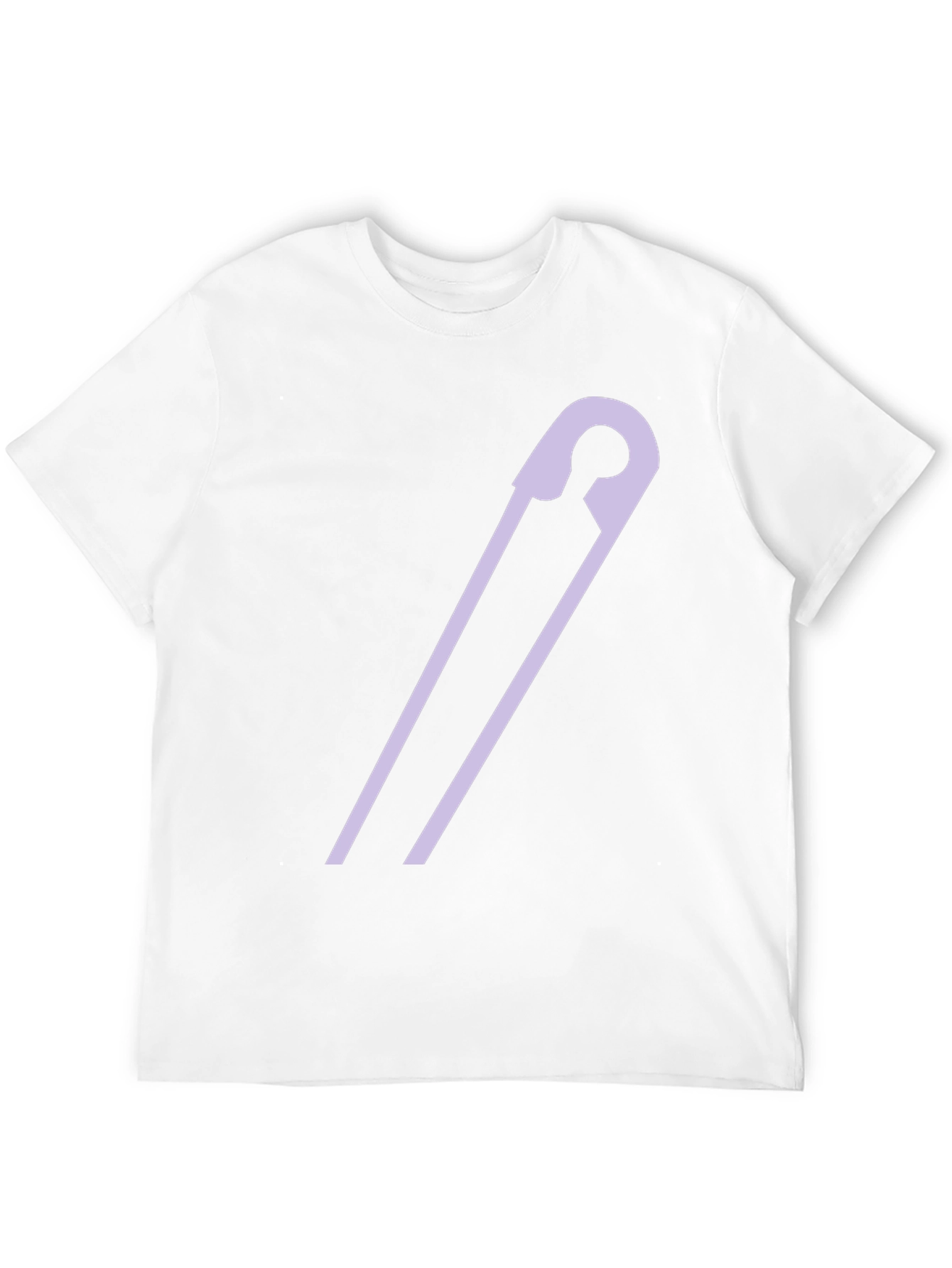 Safety Pin Graphic Tee - Black Casual T-Shirt