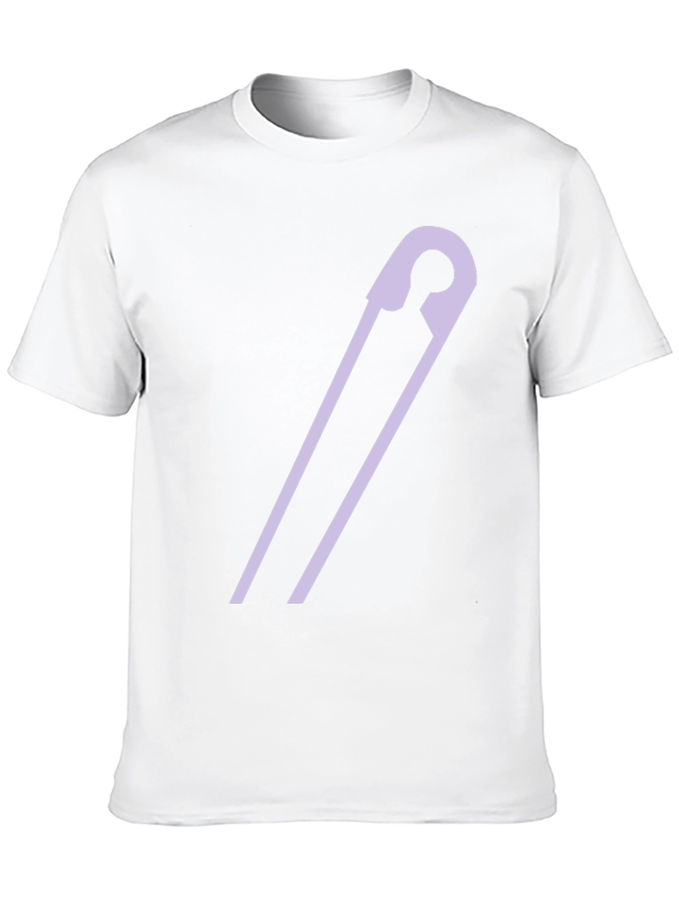 Safety Pin Graphic Tee - Black Casual T-Shirt