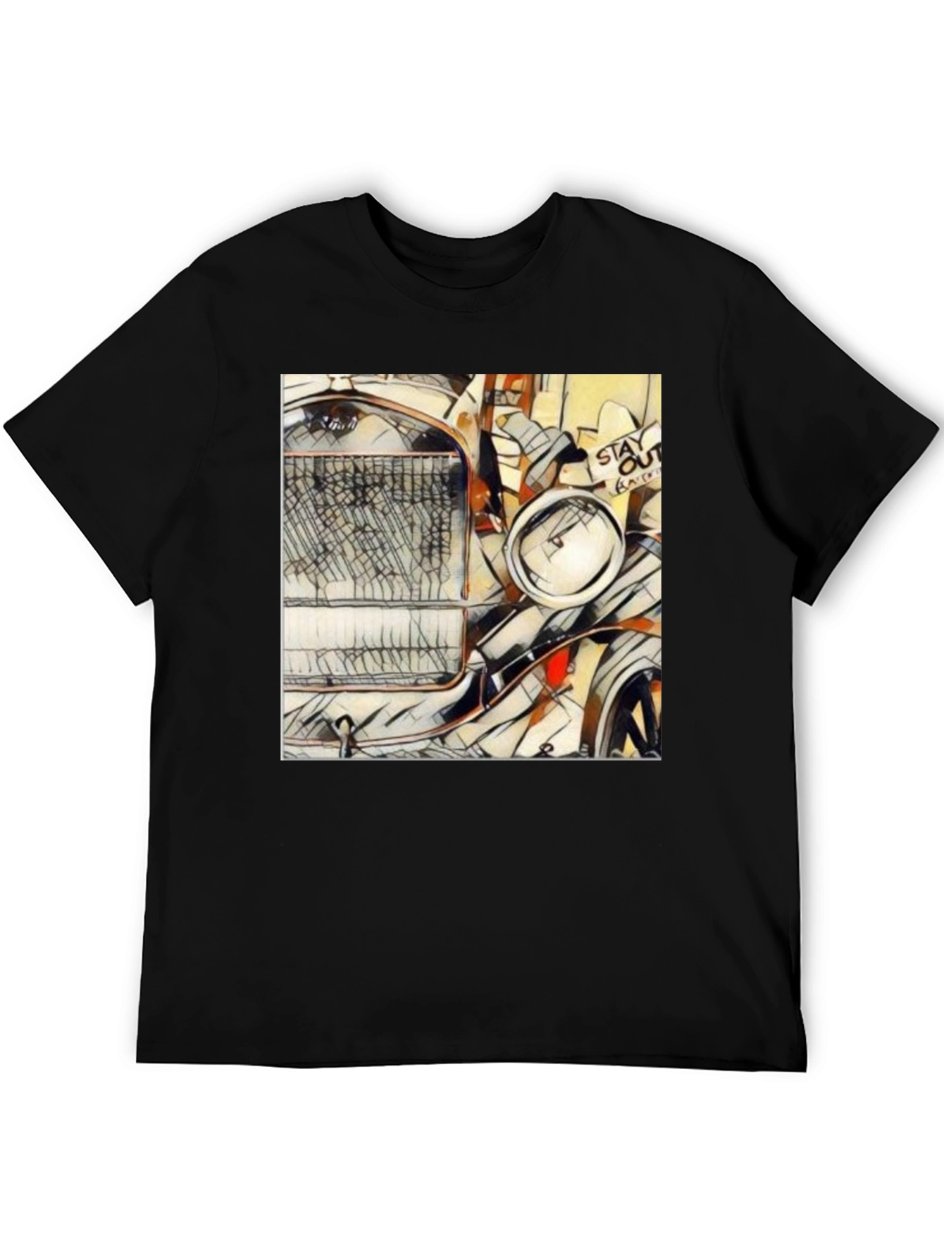 Abstract Auto Art Tee - Classic Car Design