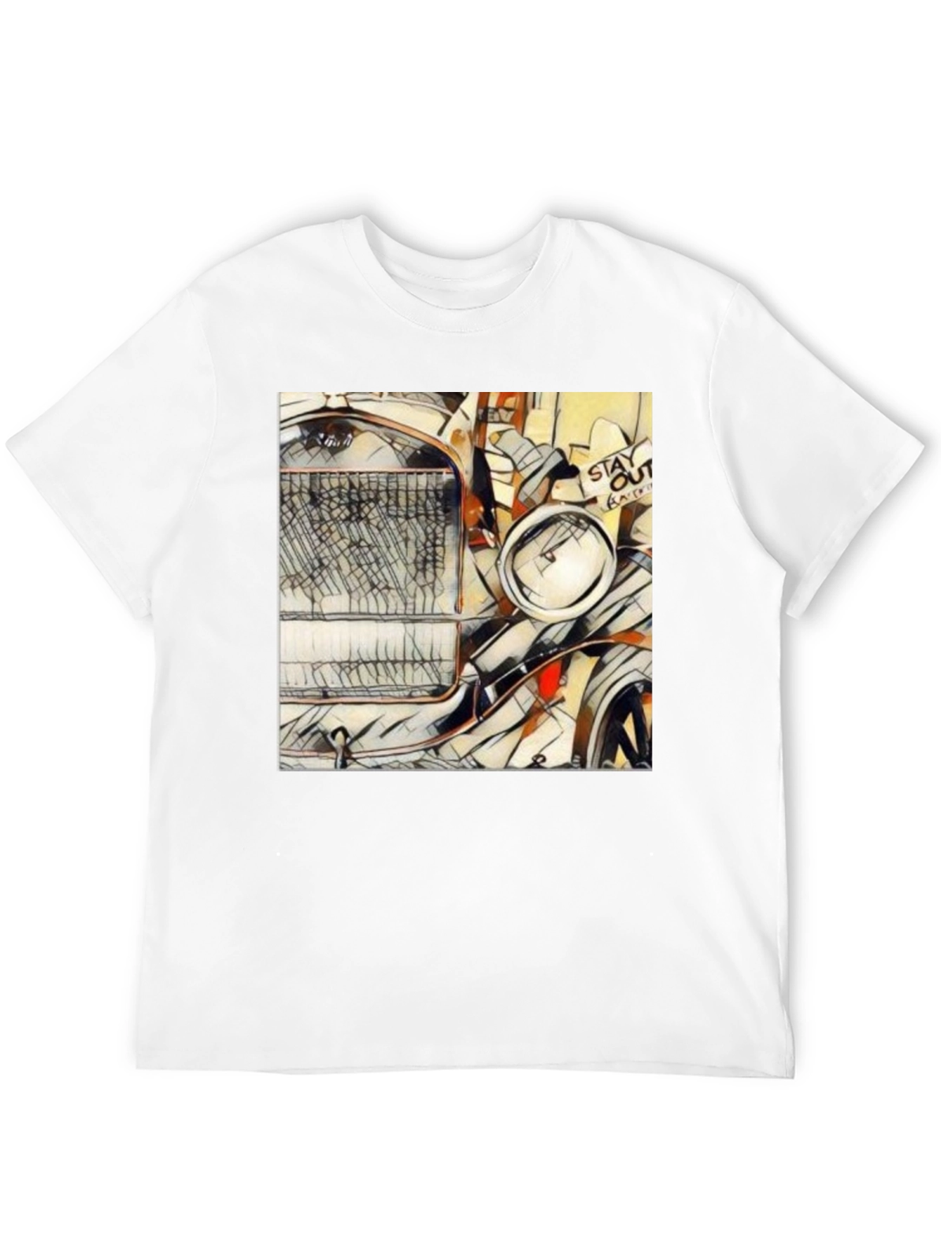 Abstract Auto Art Tee - Classic Car Design