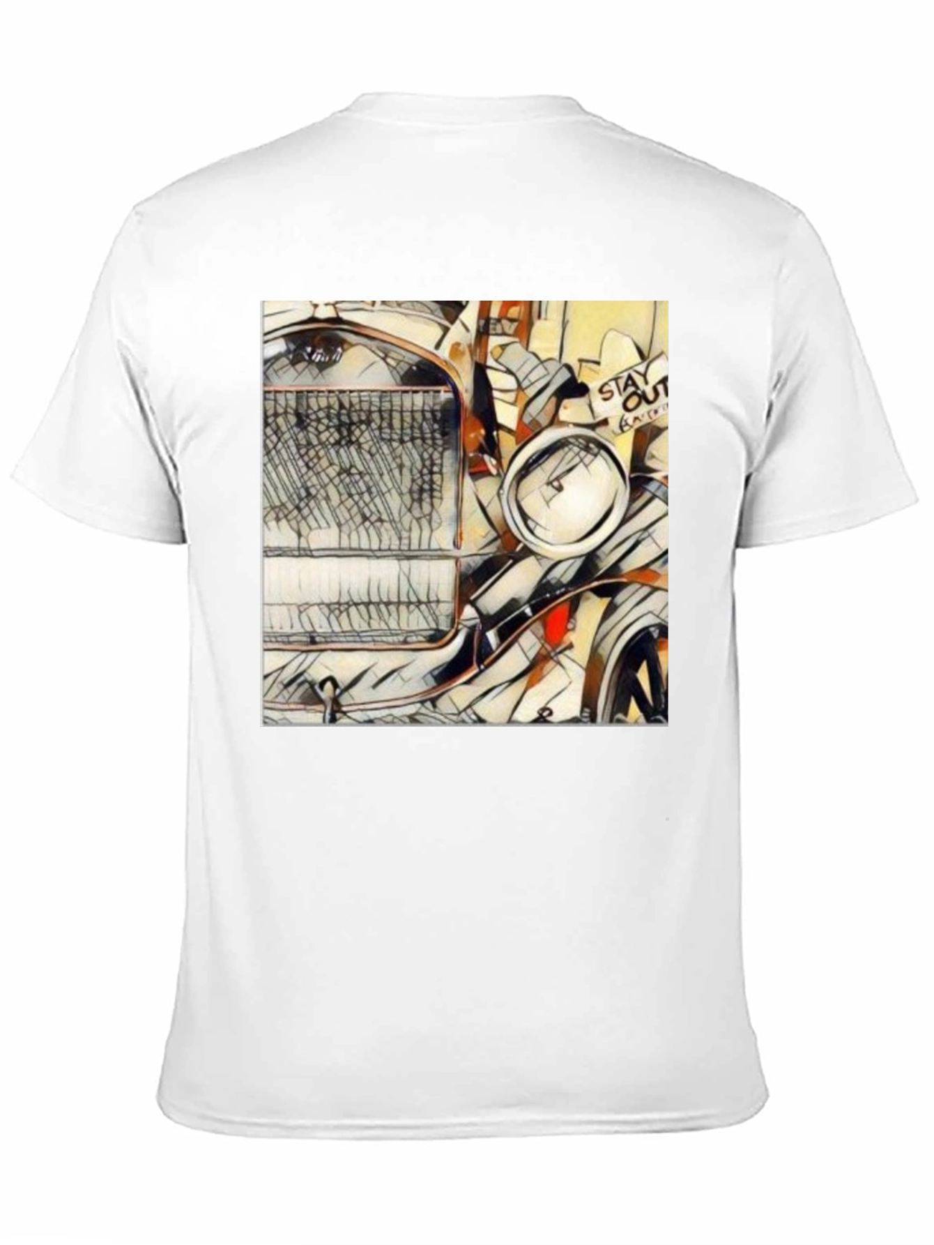 Abstract Auto Art Tee - Classic Car Design