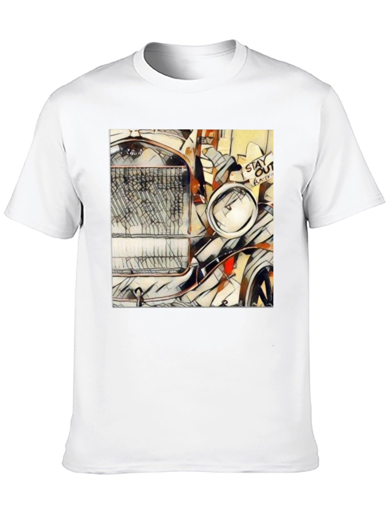 Abstract Auto Art Tee - Classic Car Design
