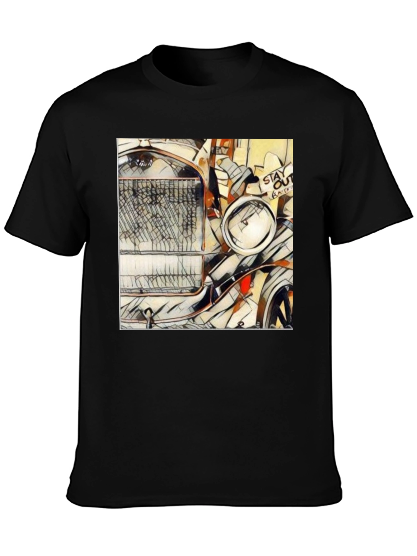 Abstract Auto Art Tee - Classic Car Design