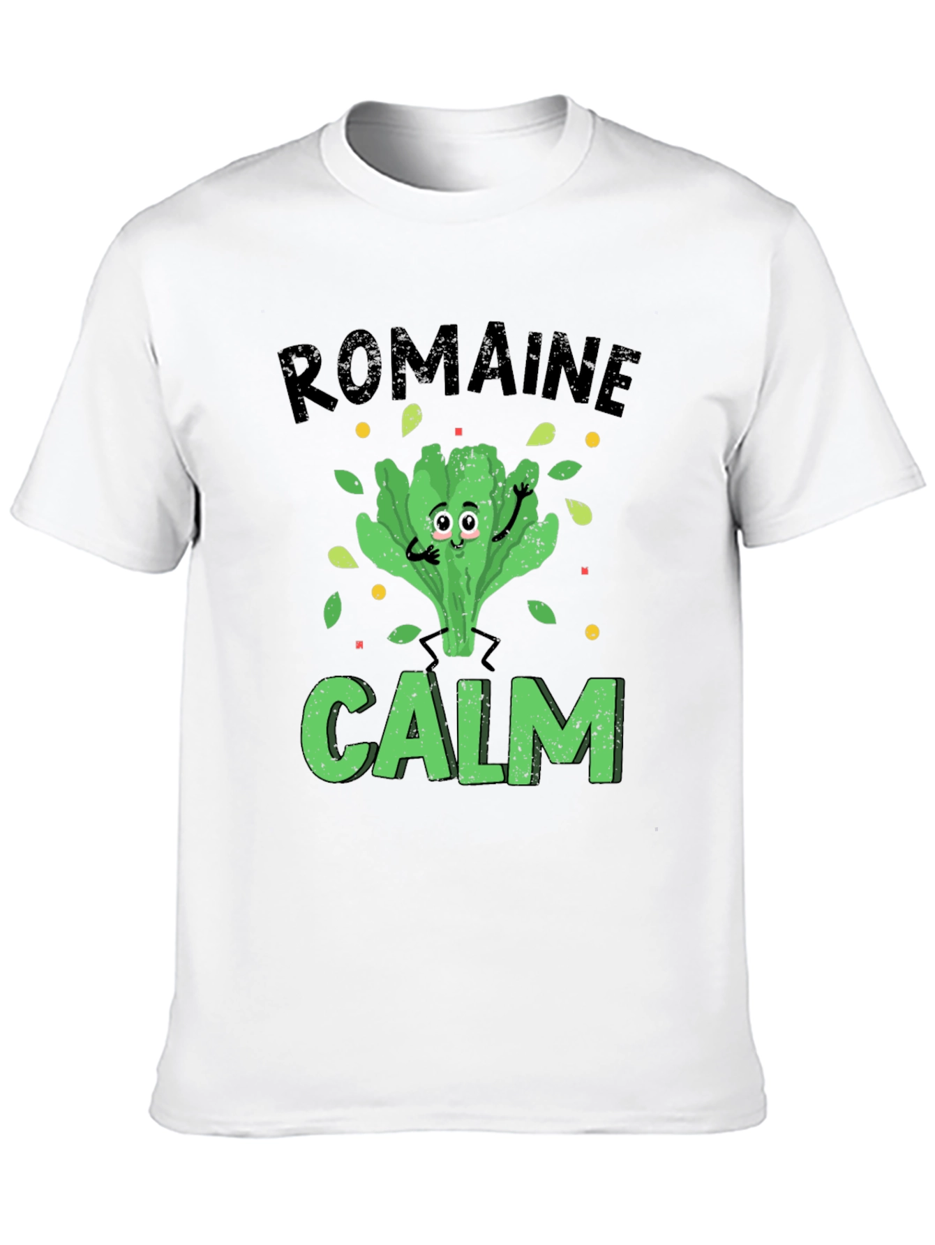 Romaine Calm Mens Graphic T-Shirt Black