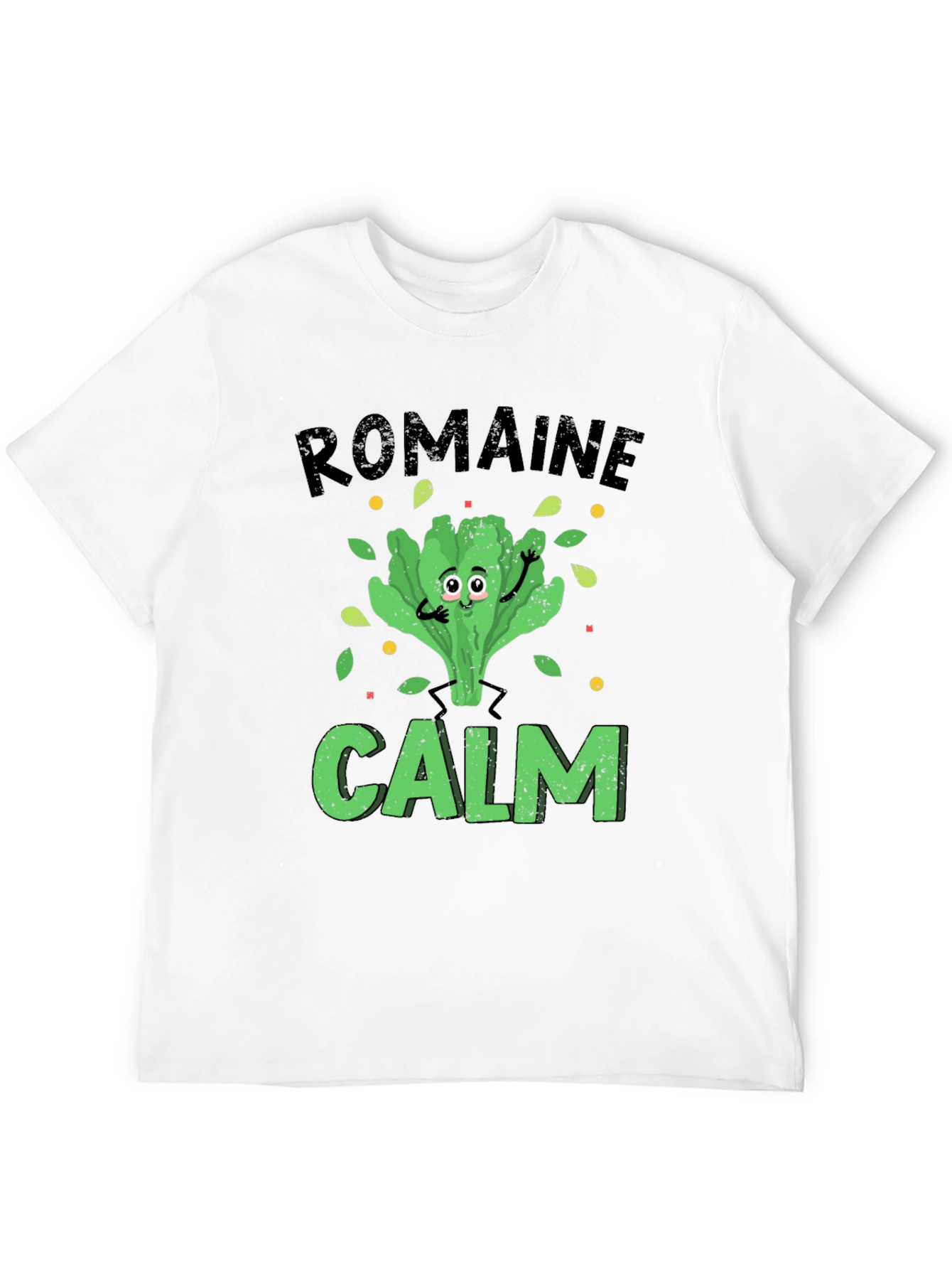 Romaine Calm Mens Graphic T-Shirt Black