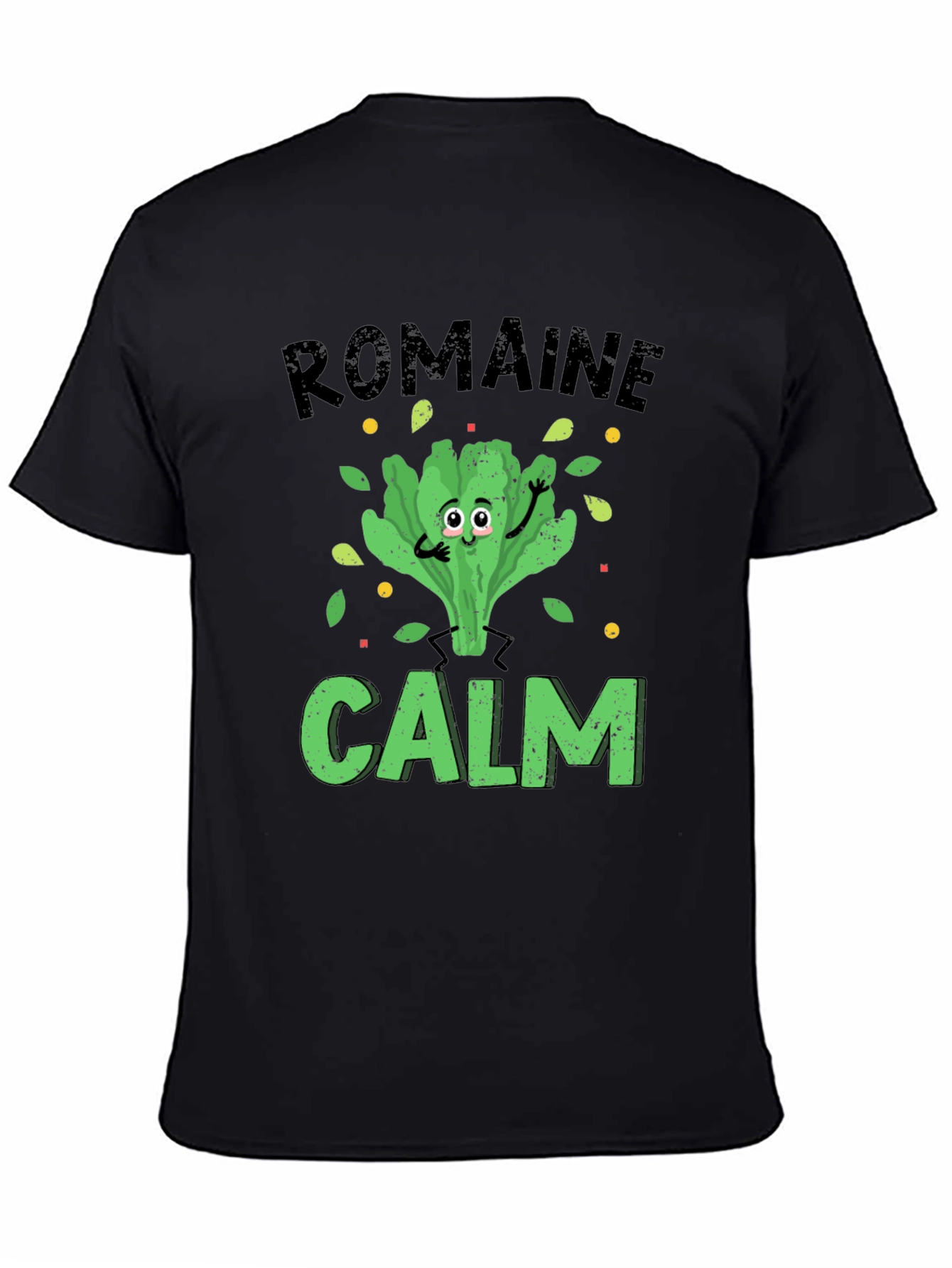 Romaine Calm Mens Graphic T-Shirt Black