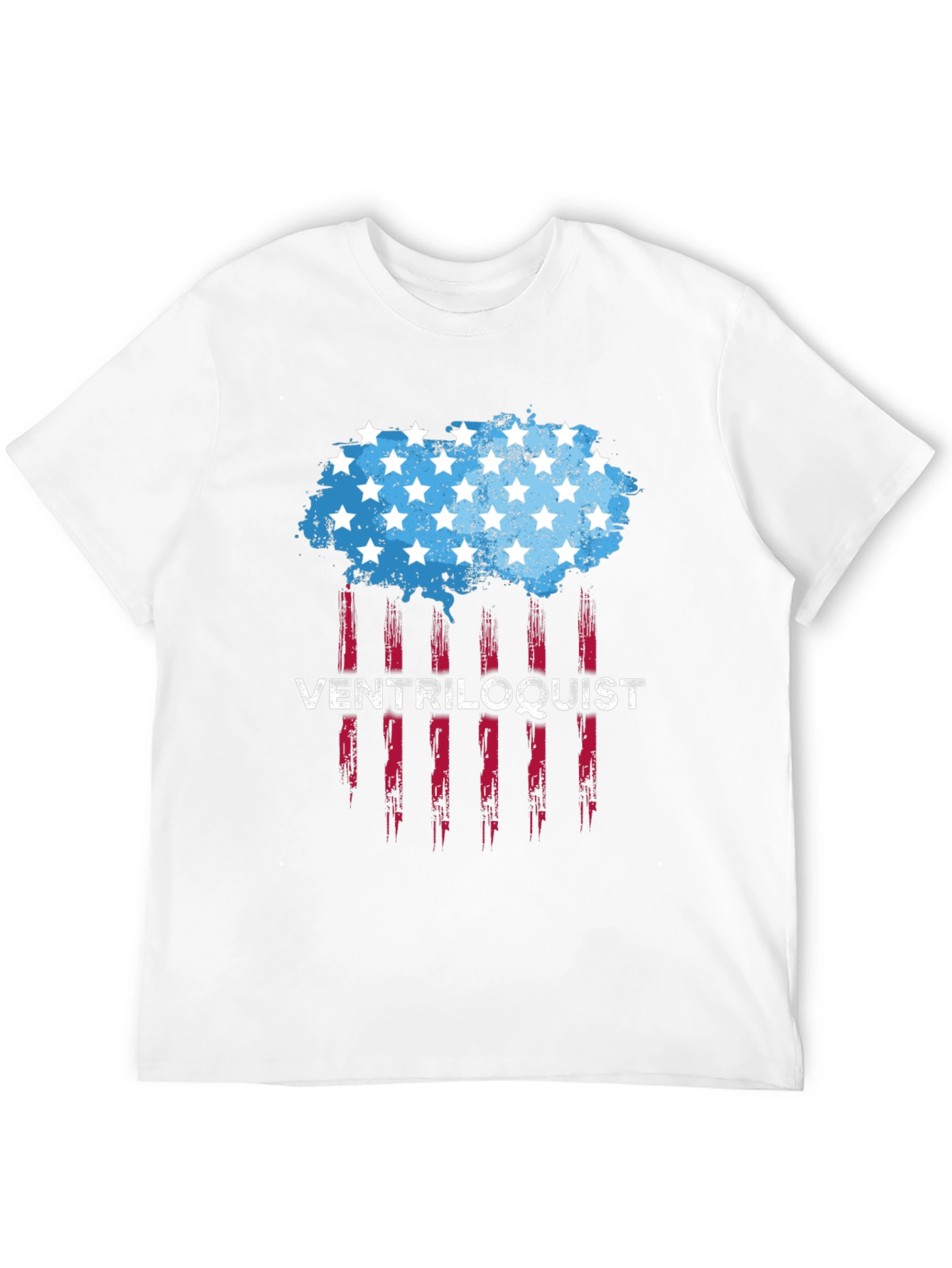 Ventriloquist USA Flag Style Graphic Tee