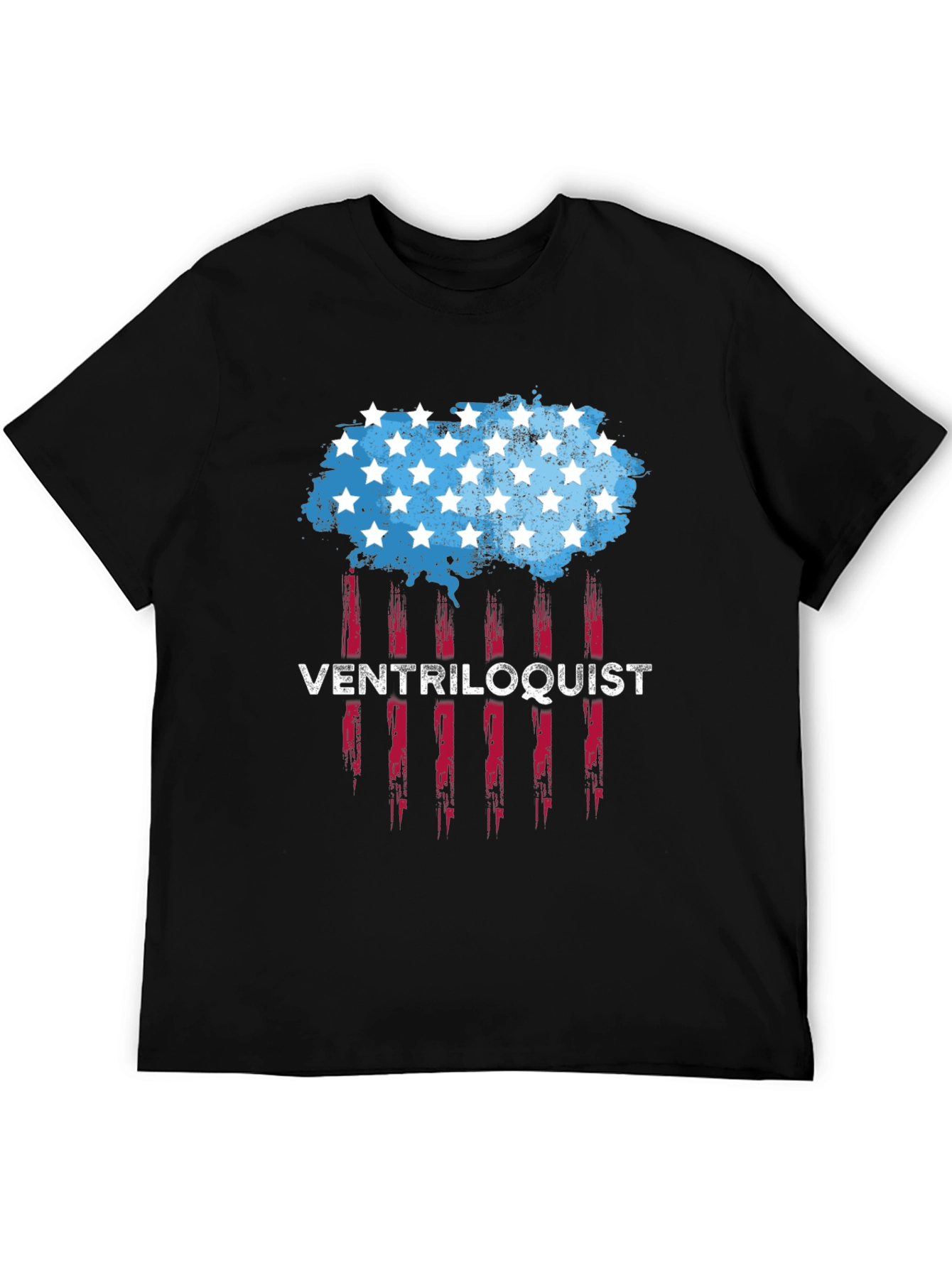 Ventriloquist USA Flag Style Graphic Tee