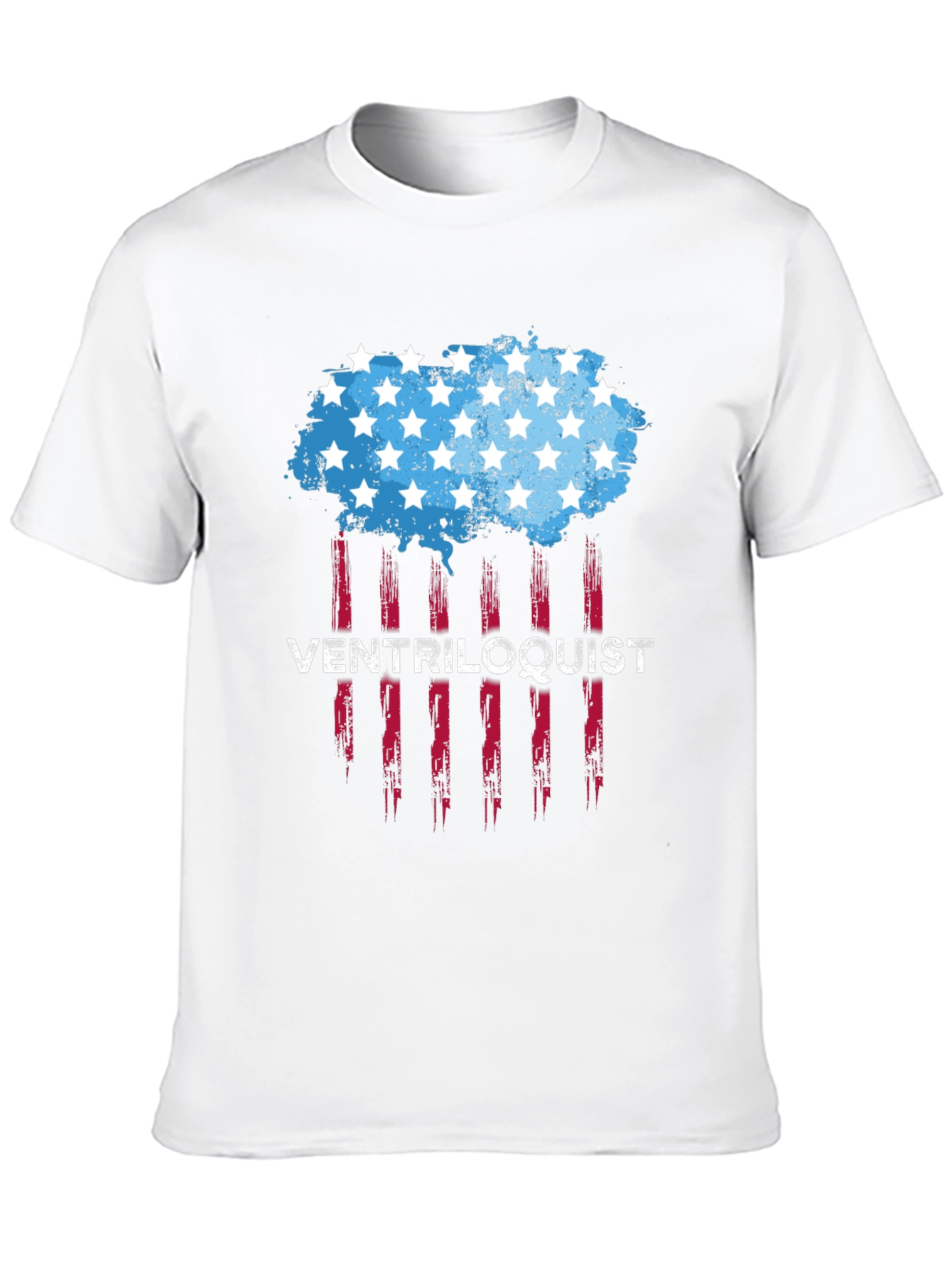 Ventriloquist USA Flag Style Graphic Tee
