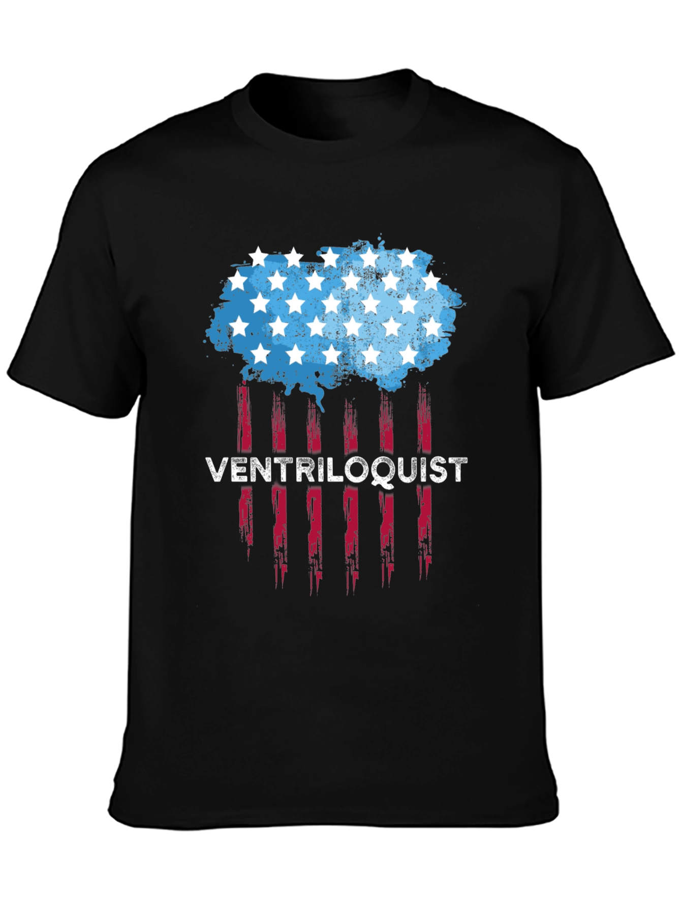 Ventriloquist USA Flag Style Graphic Tee