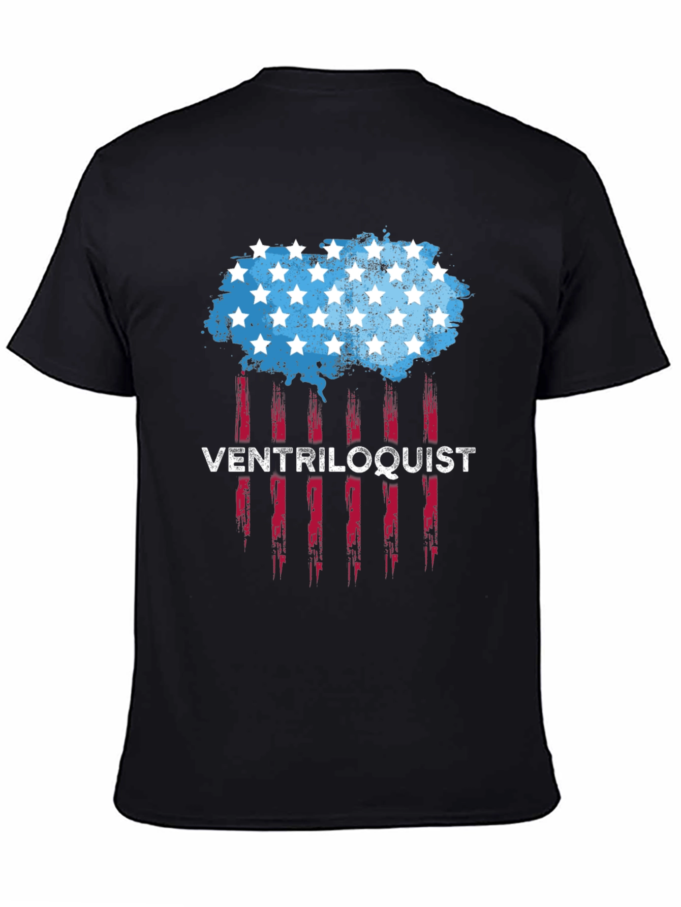 Ventriloquist USA Flag Style Graphic Tee