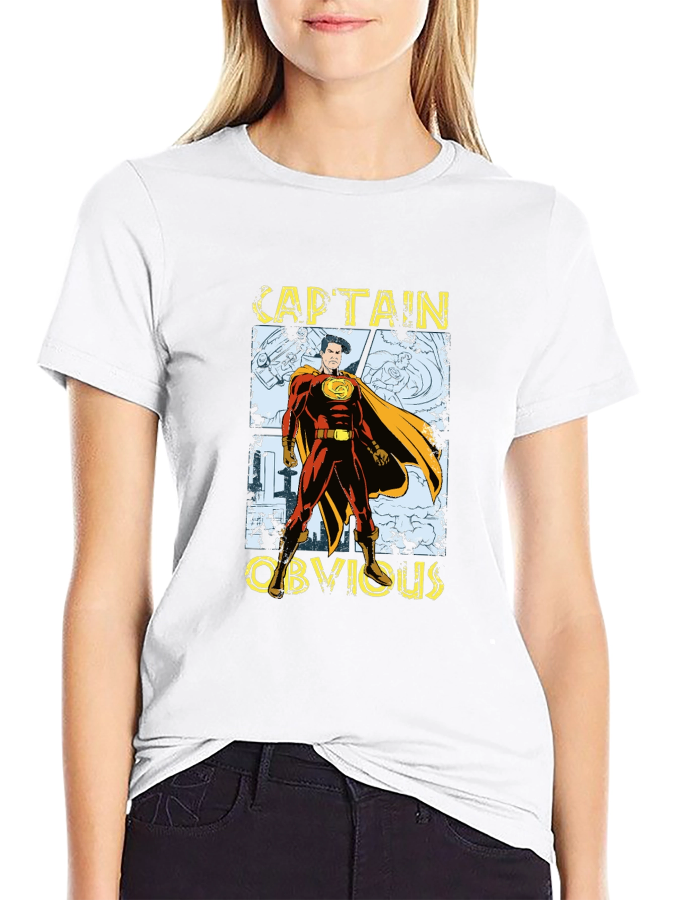 Captain Obvious Graphic T-Shirt - Black