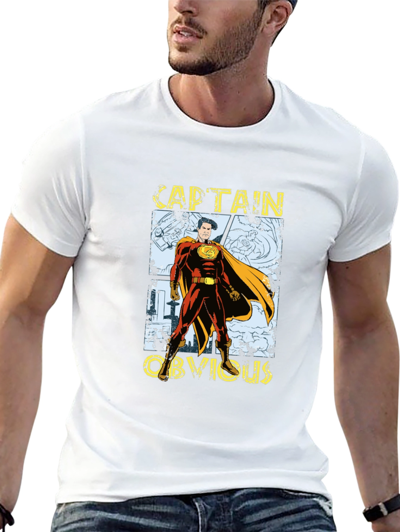 Captain Obvious Graphic T-Shirt - Black
