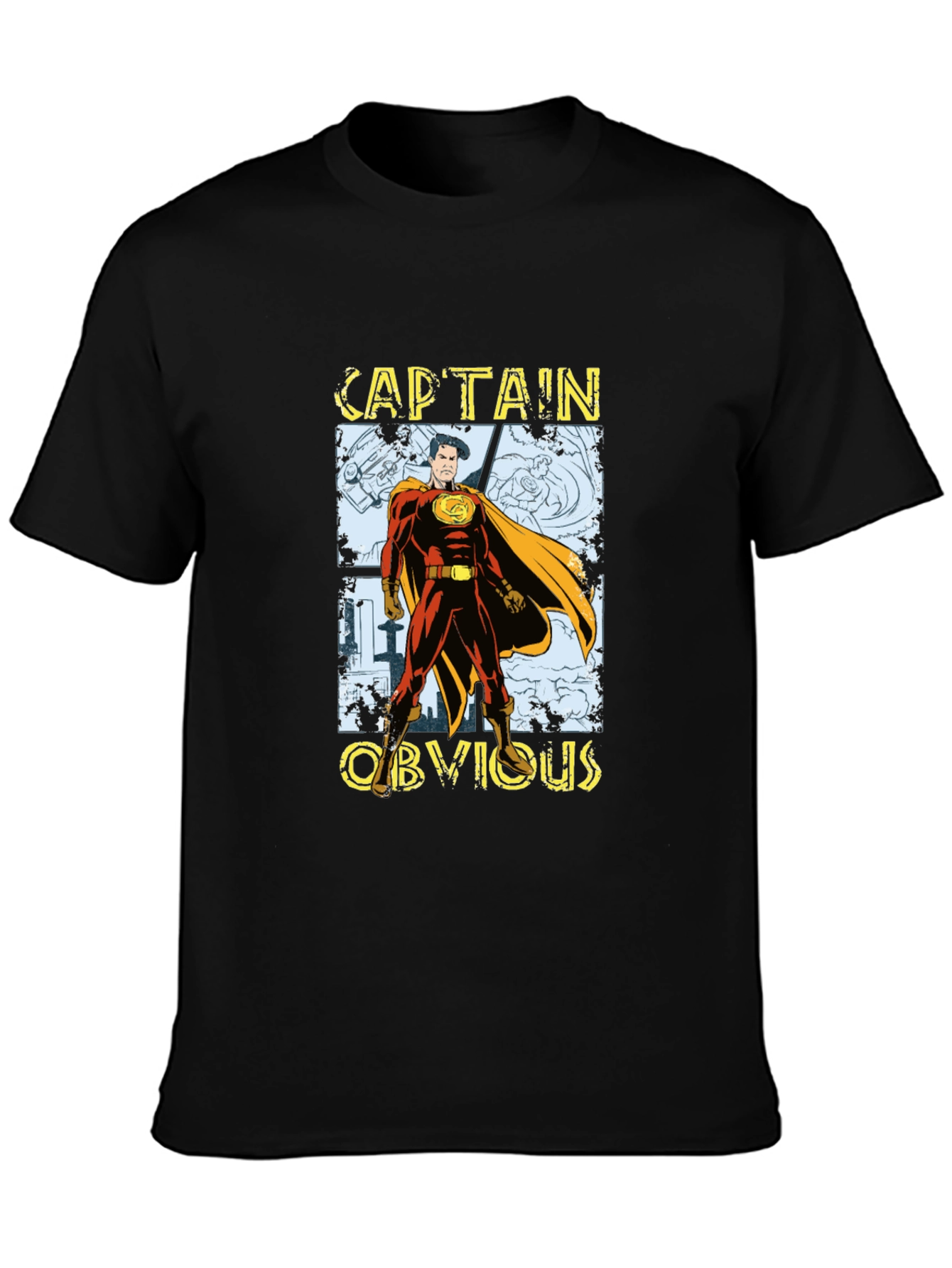 Captain Obvious Graphic T-Shirt - Black