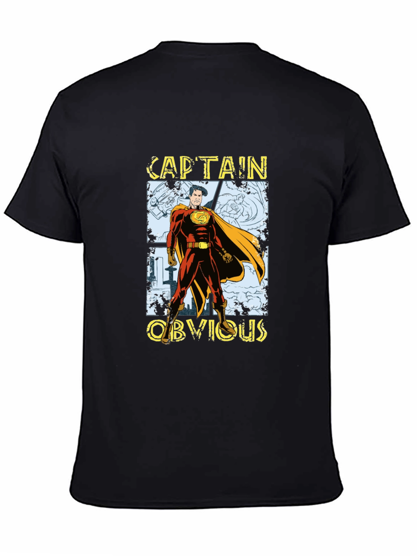 Captain Obvious Graphic T-Shirt - Black