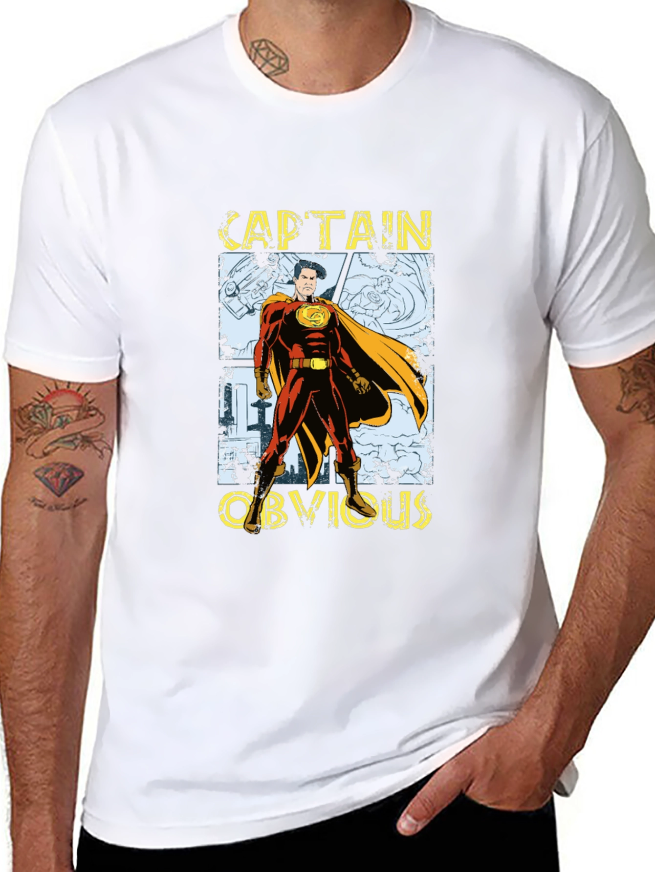 Captain Obvious Graphic T-Shirt - Black
