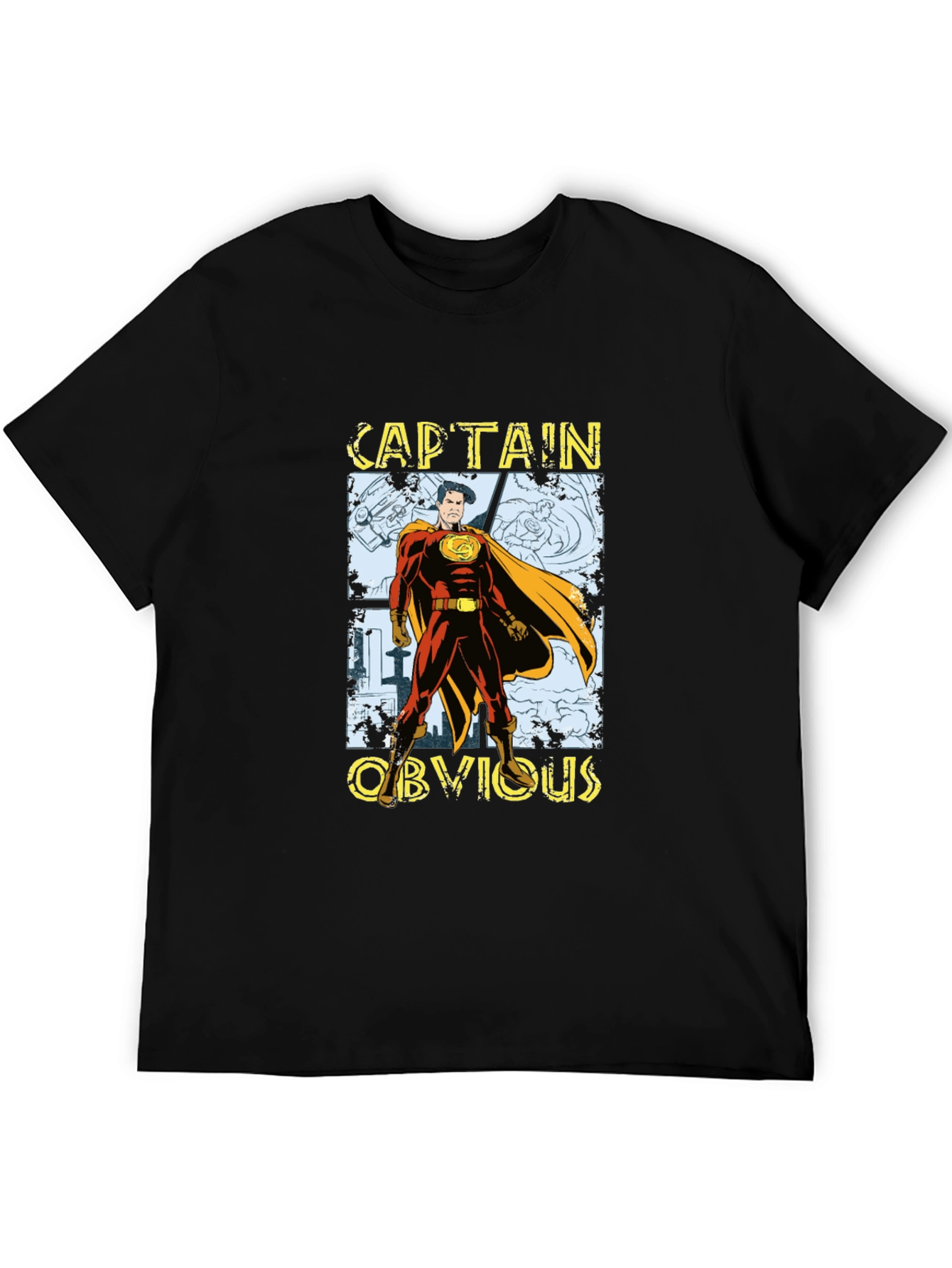 Captain Obvious Graphic T-Shirt - Black