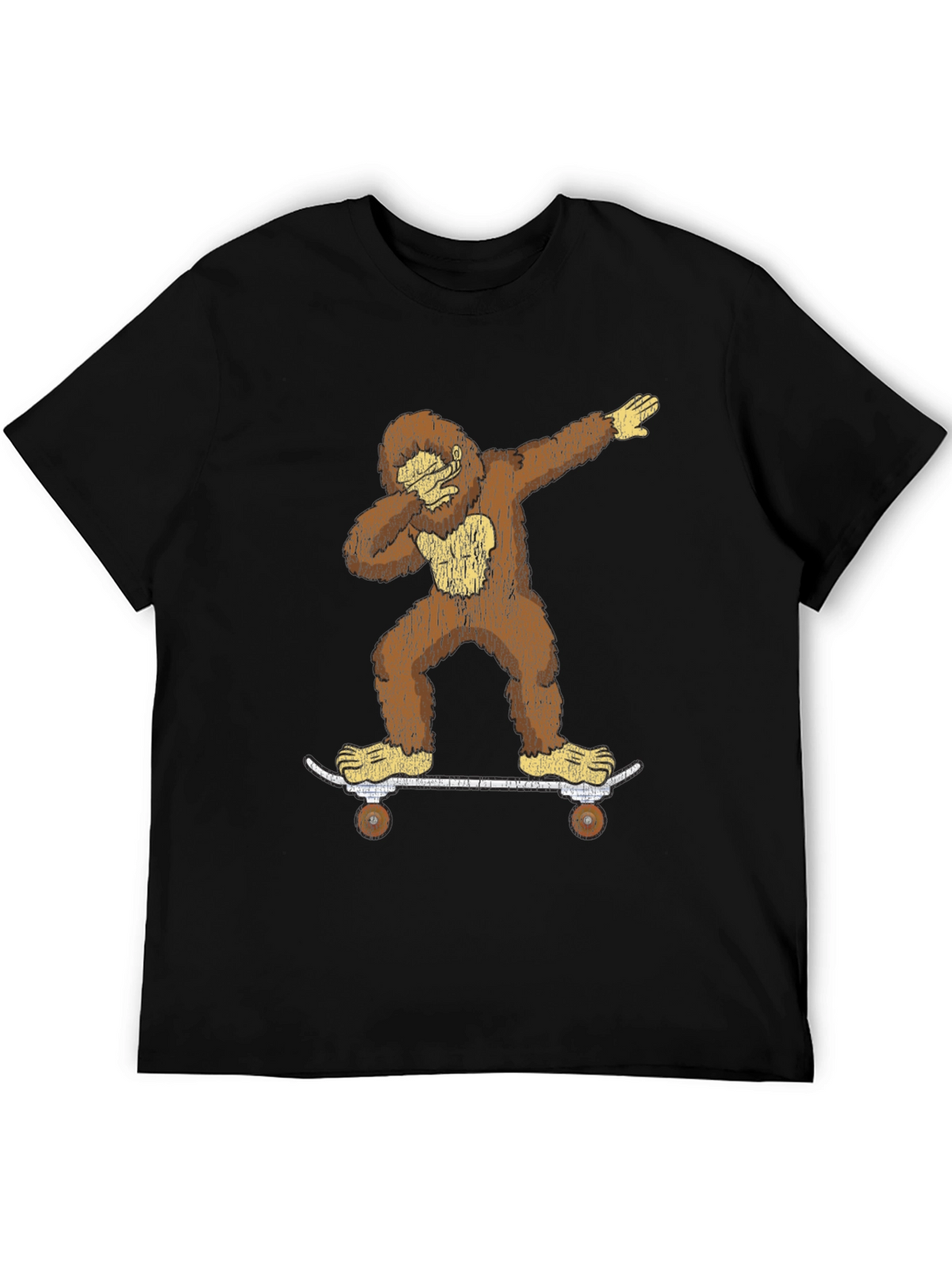 Bigfoot Skateboarder Dabbing Graphic Tee
