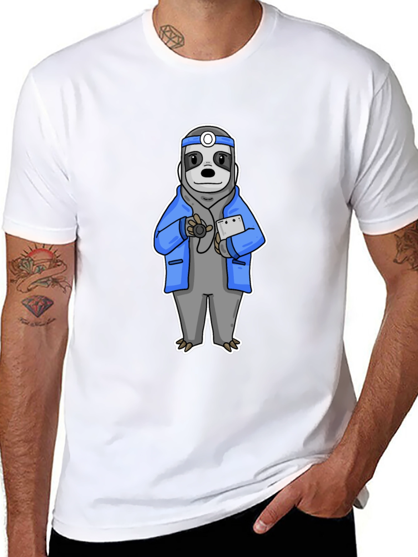 Sloth Doctor Graphic T-Shirt