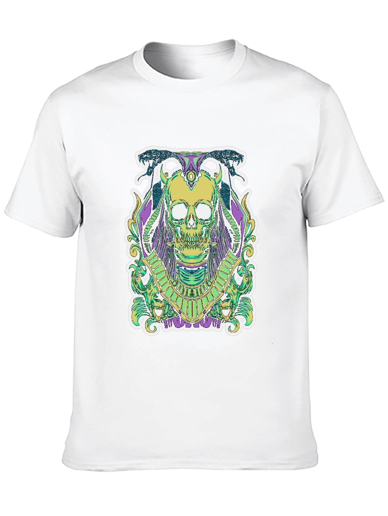 Skull Graphic Tee - Egyptian Style