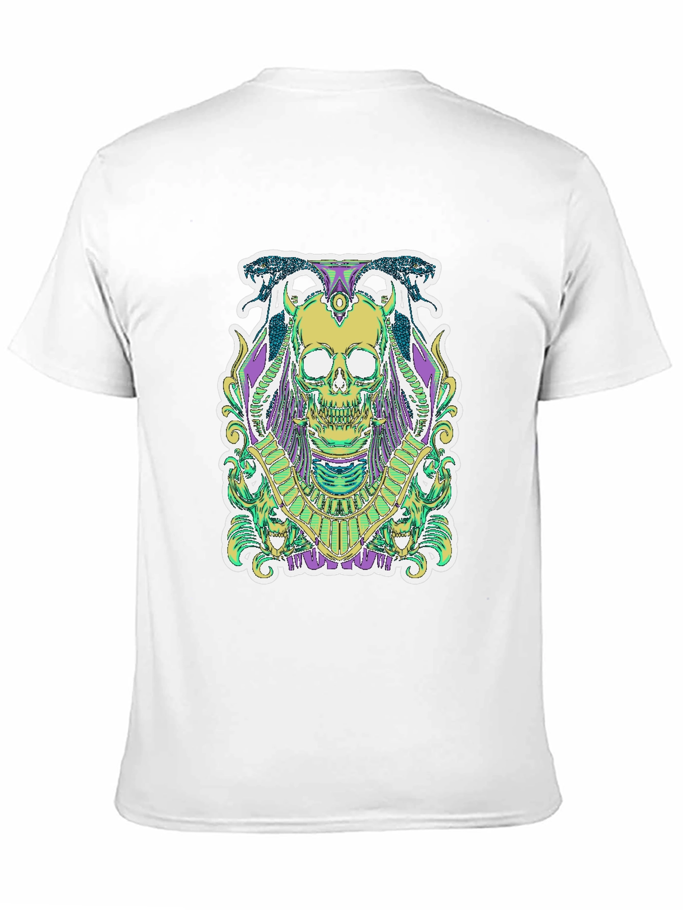 Skull Graphic Tee - Egyptian Style