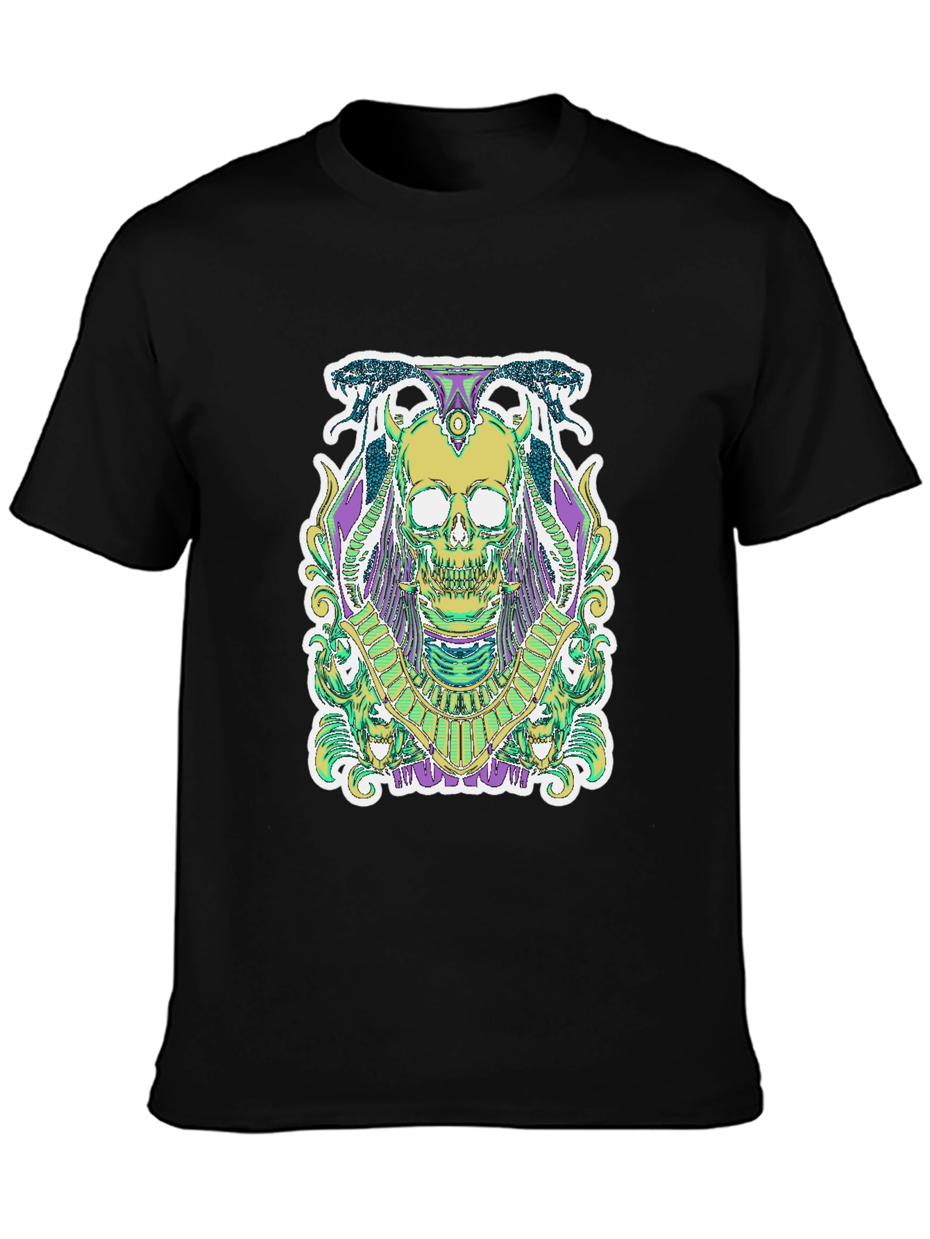 Skull Graphic Tee - Egyptian Style