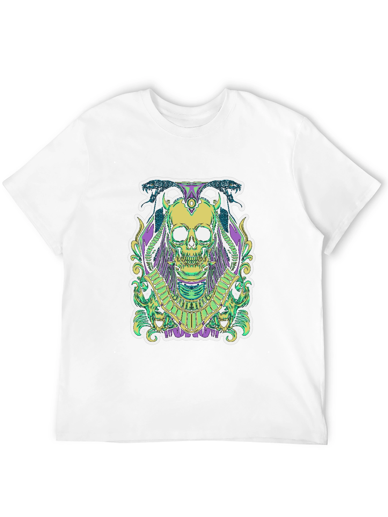 Skull Graphic Tee - Egyptian Style