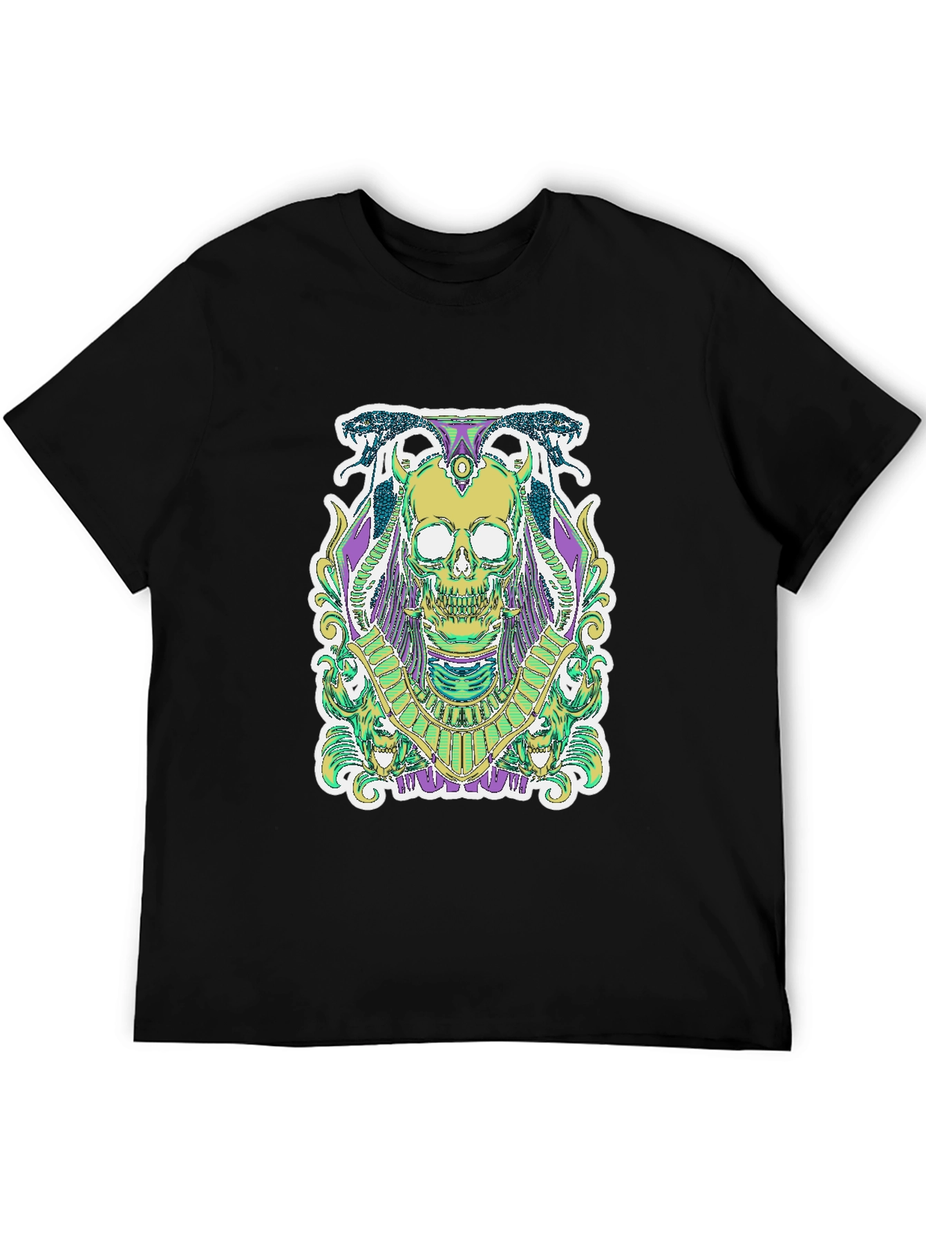 Skull Graphic Tee - Egyptian Style