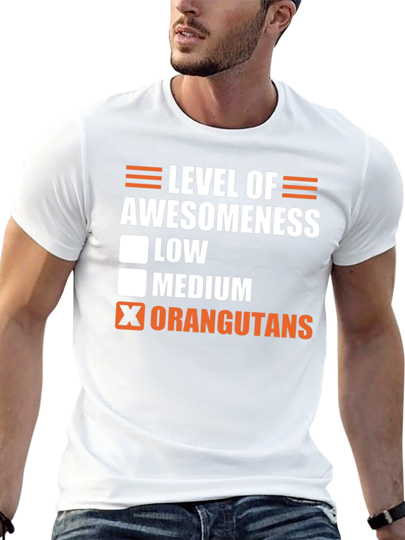 Level of Awesomeness Orangutans Graphic T-Shirt