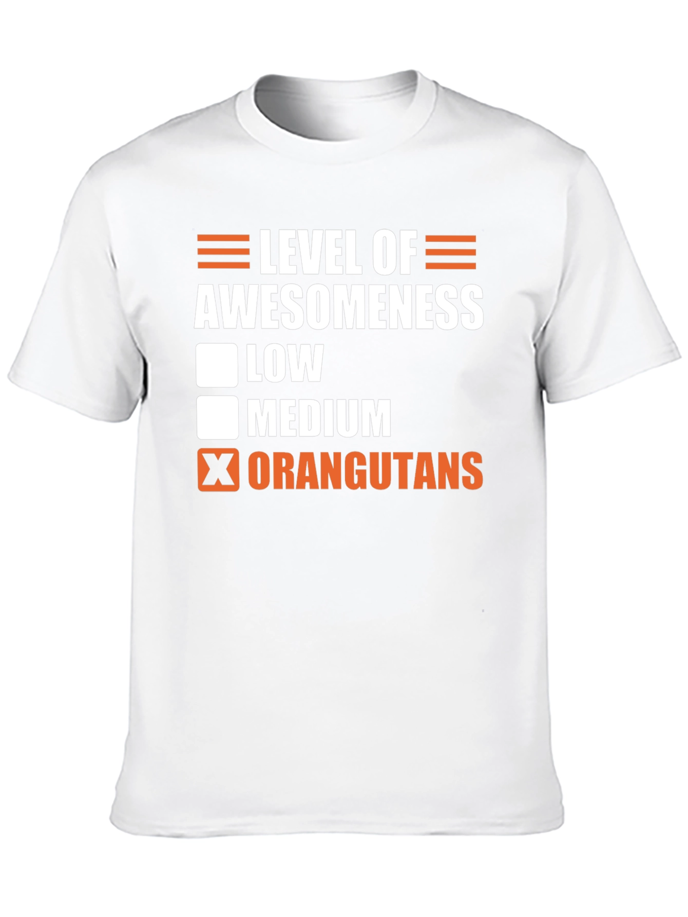 Level of Awesomeness Orangutans Graphic T-Shirt