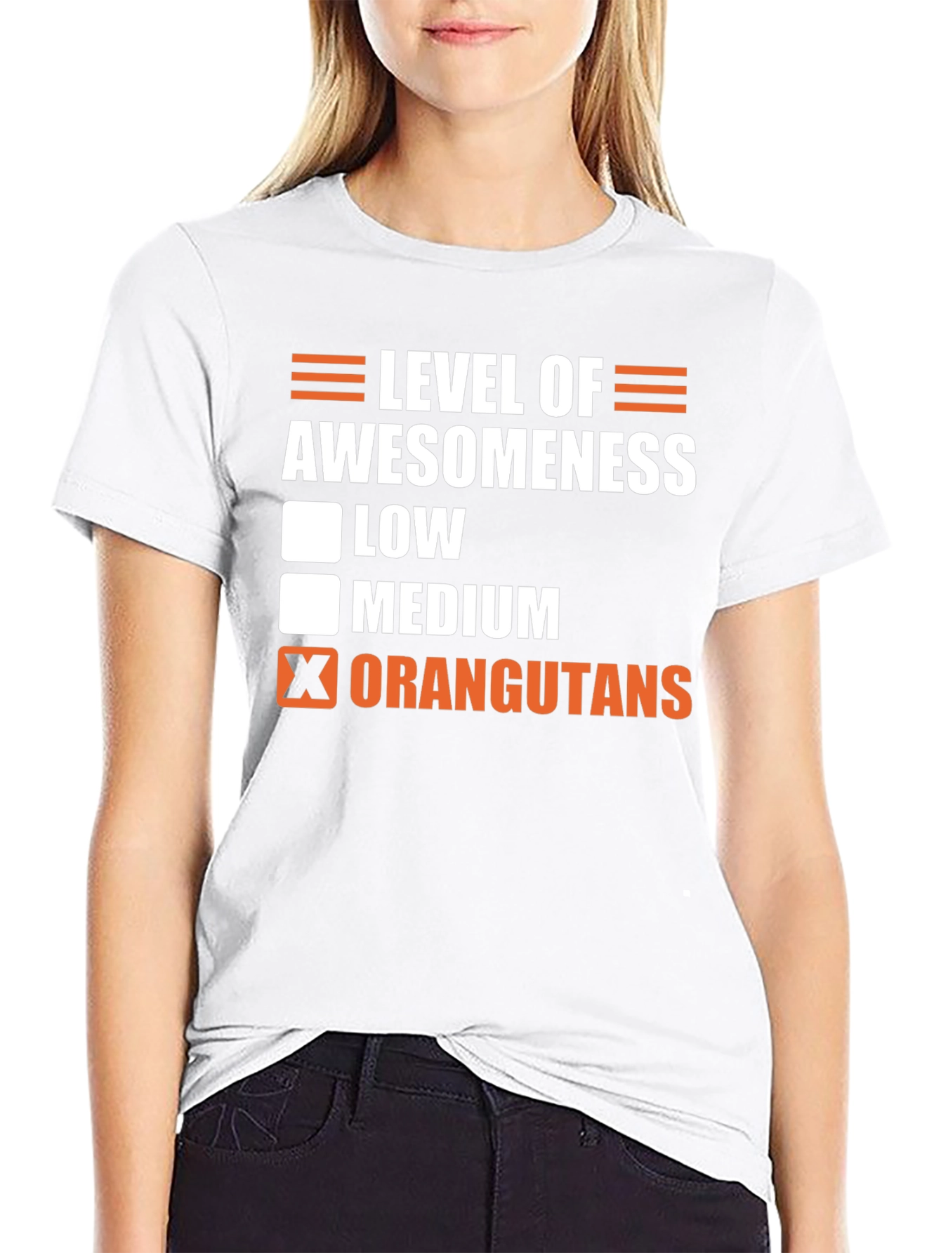 Level of Awesomeness Orangutans Graphic T-Shirt