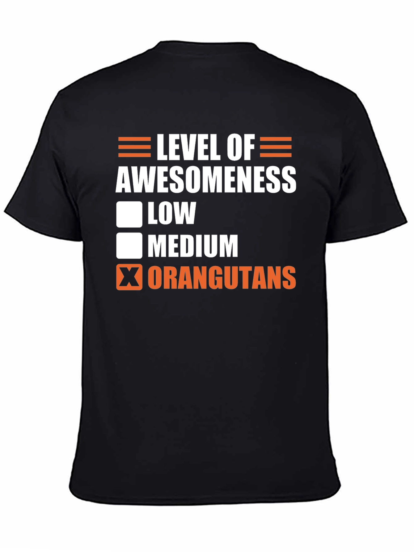 Level of Awesomeness Orangutans Graphic T-Shirt