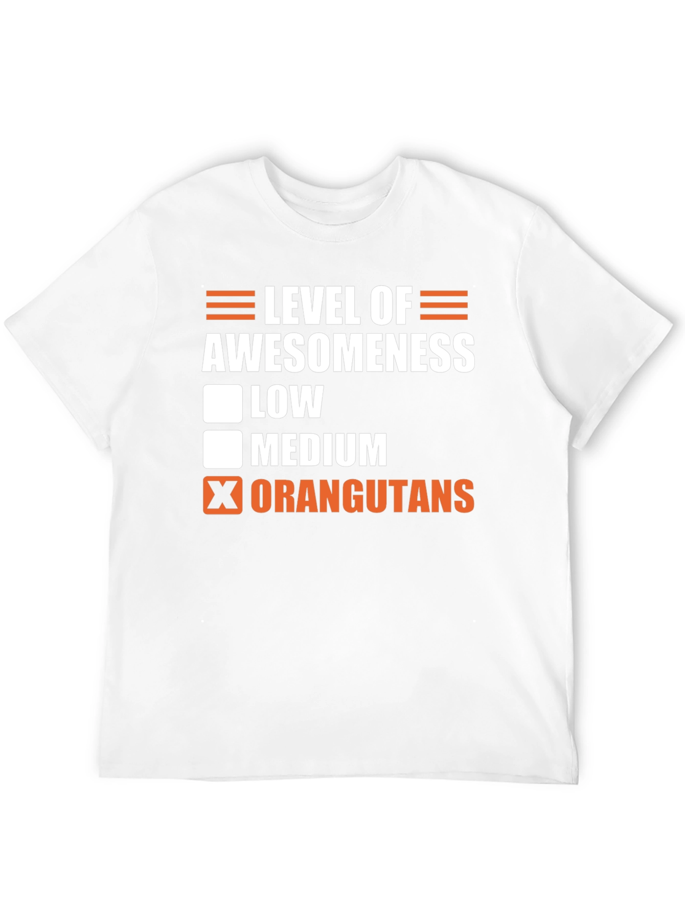 Level of Awesomeness Orangutans Graphic T-Shirt