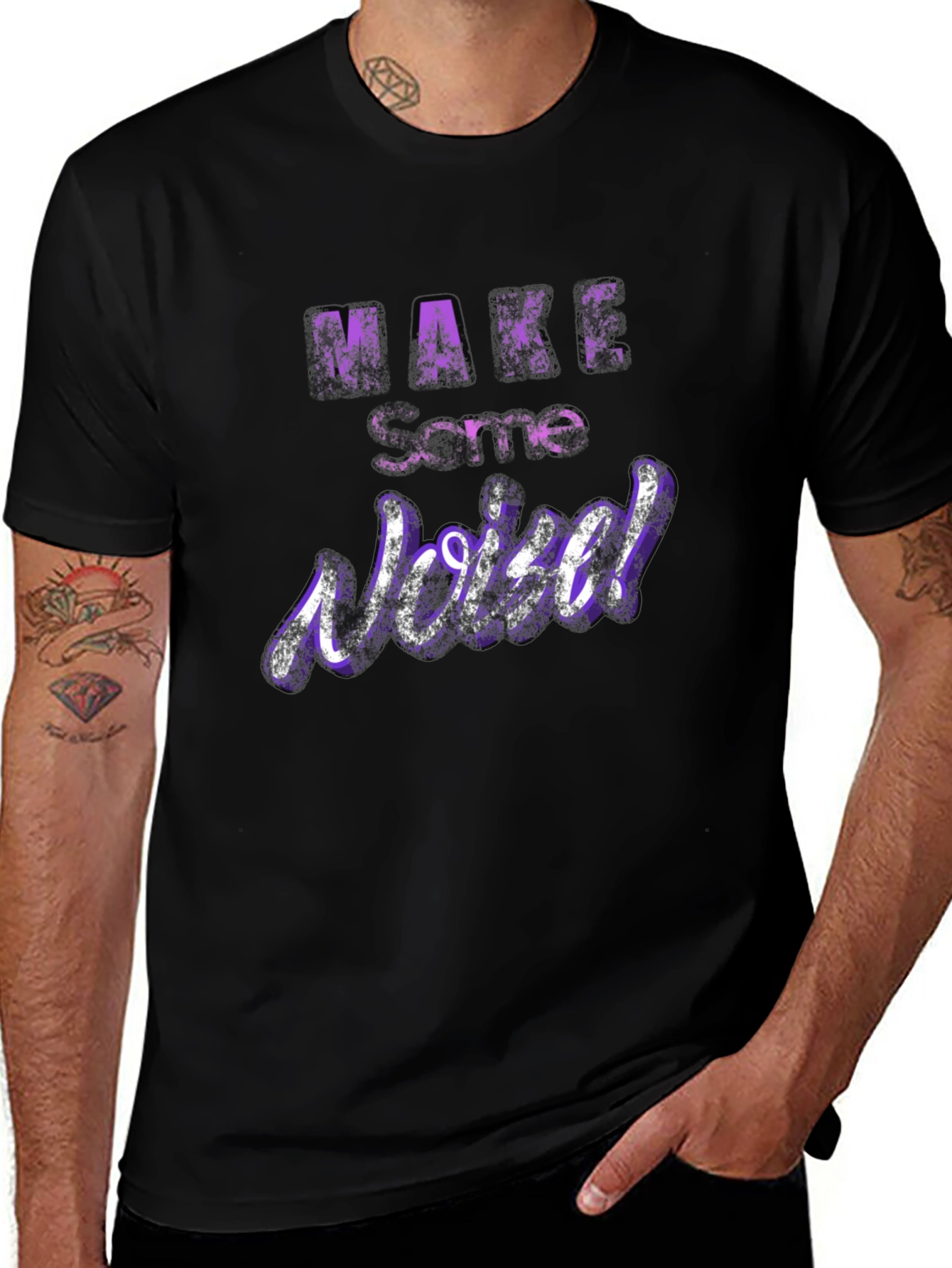 Make Some Noise T-Shirt - Purple Graphic Tee
