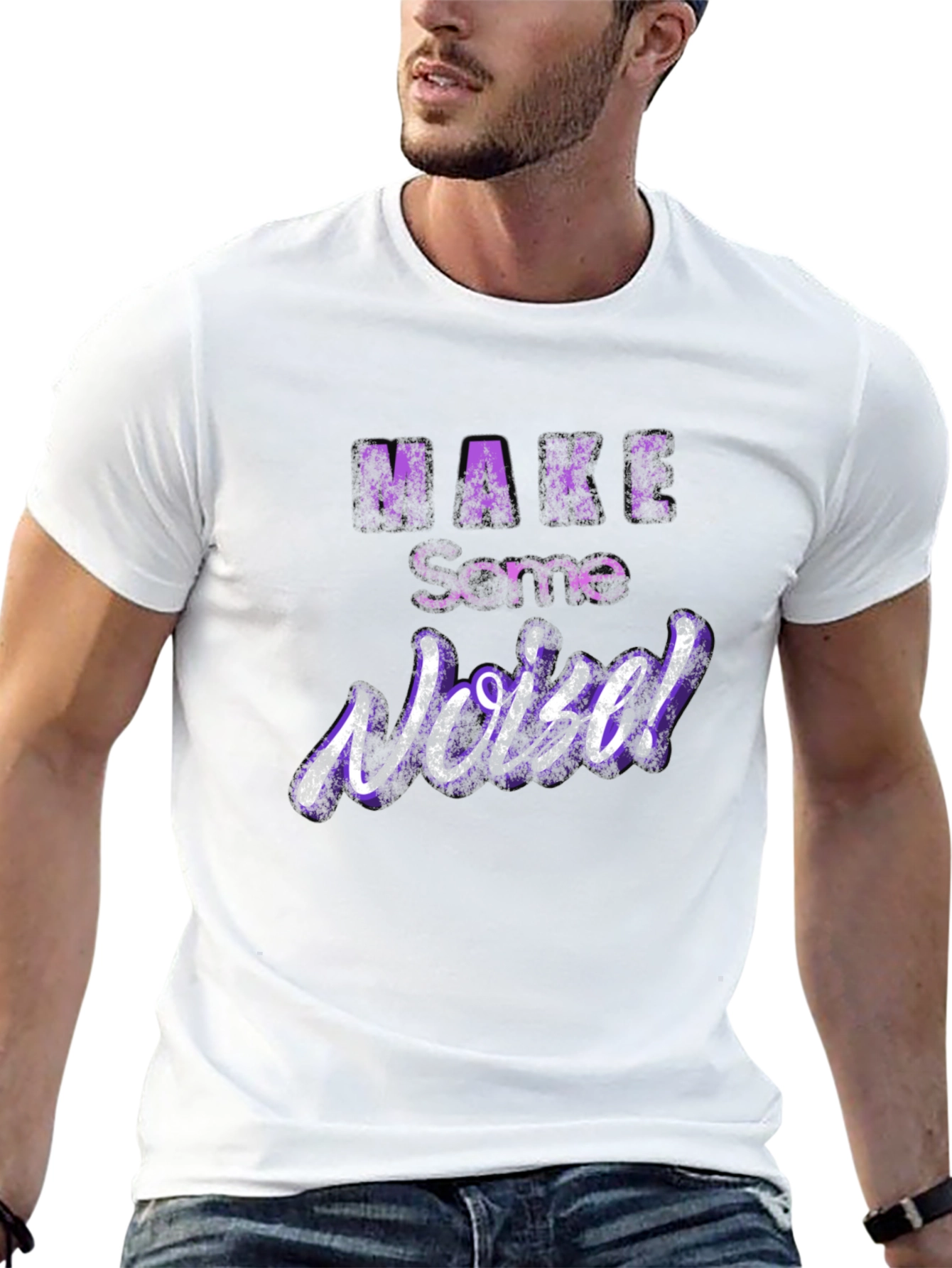 Make Some Noise T-Shirt - Purple Graphic Tee