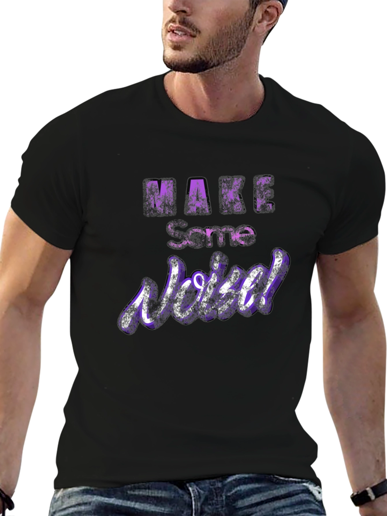 Make Some Noise T-Shirt - Purple Graphic Tee